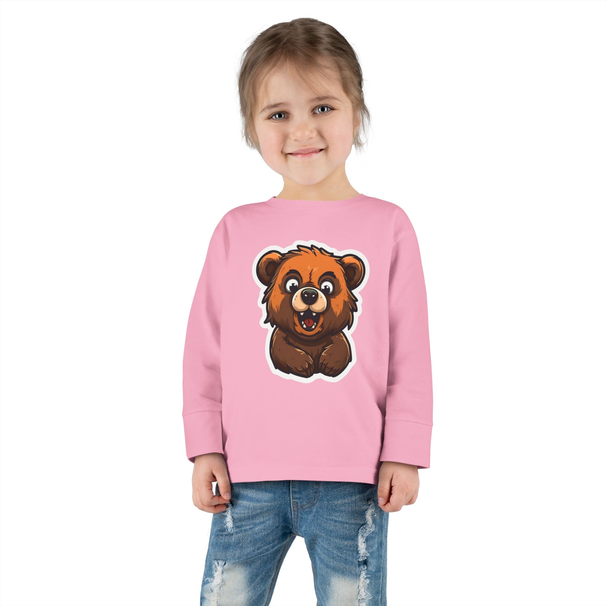 Toddler Long Sleeve Tee - Grizzly Bear Cub