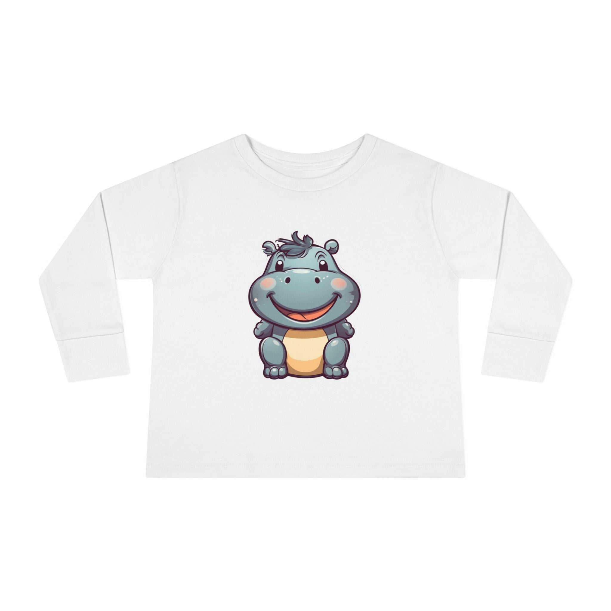 Toddler Long Sleeve Tee - Hippopotamus Calf