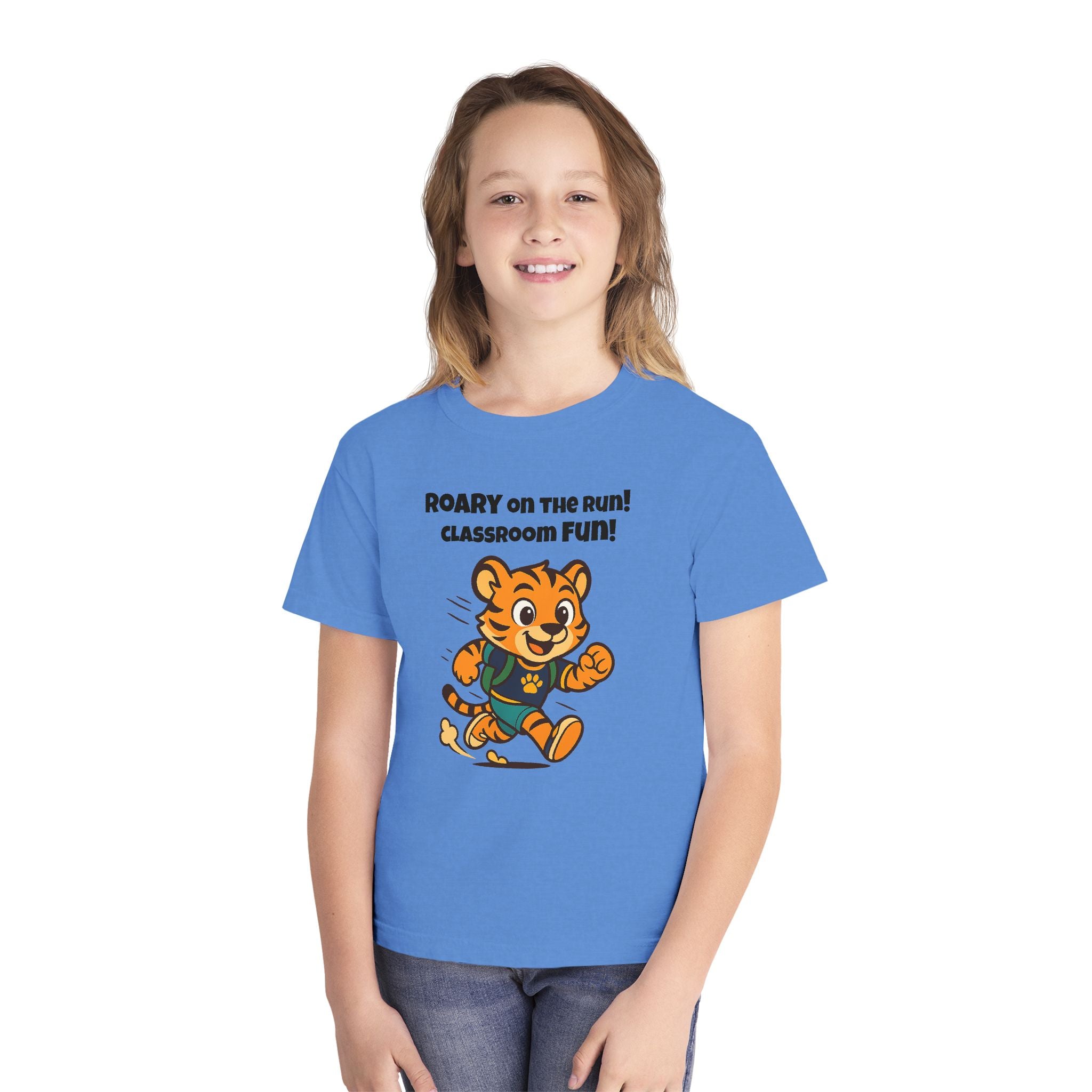 Youth Midweight Cotton Tee - Roary's Dash to School