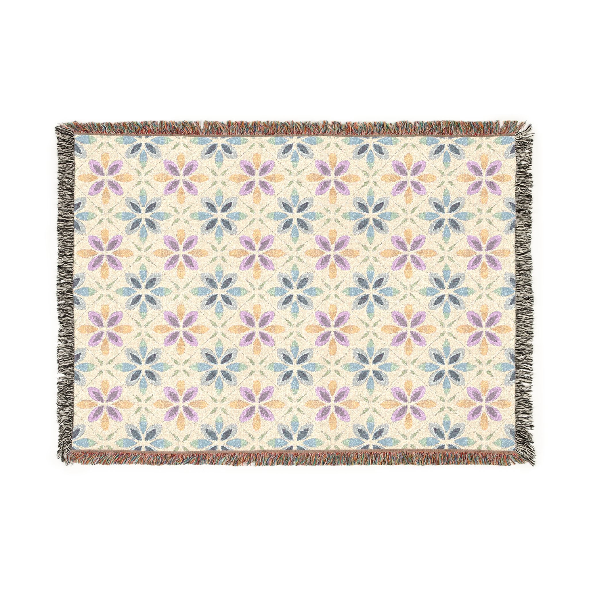 Woven Throw Blanket — Reversible Cozy Check Pattern for Living Room & Cabin - Design 10