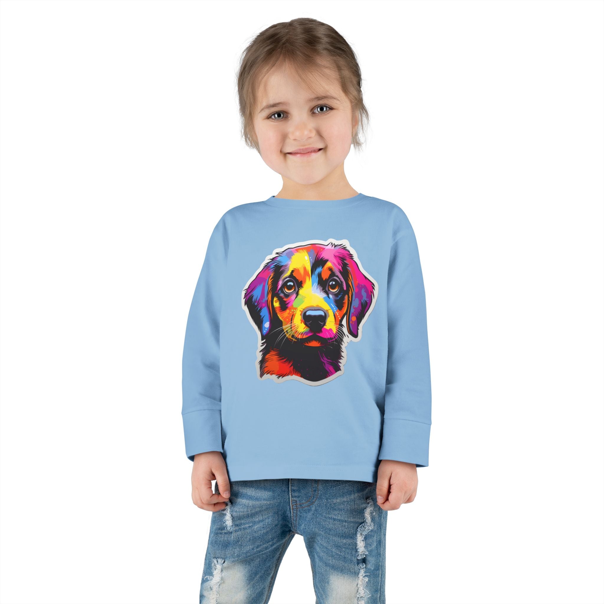 Toddler Long Sleeve Tee - Puppies 10