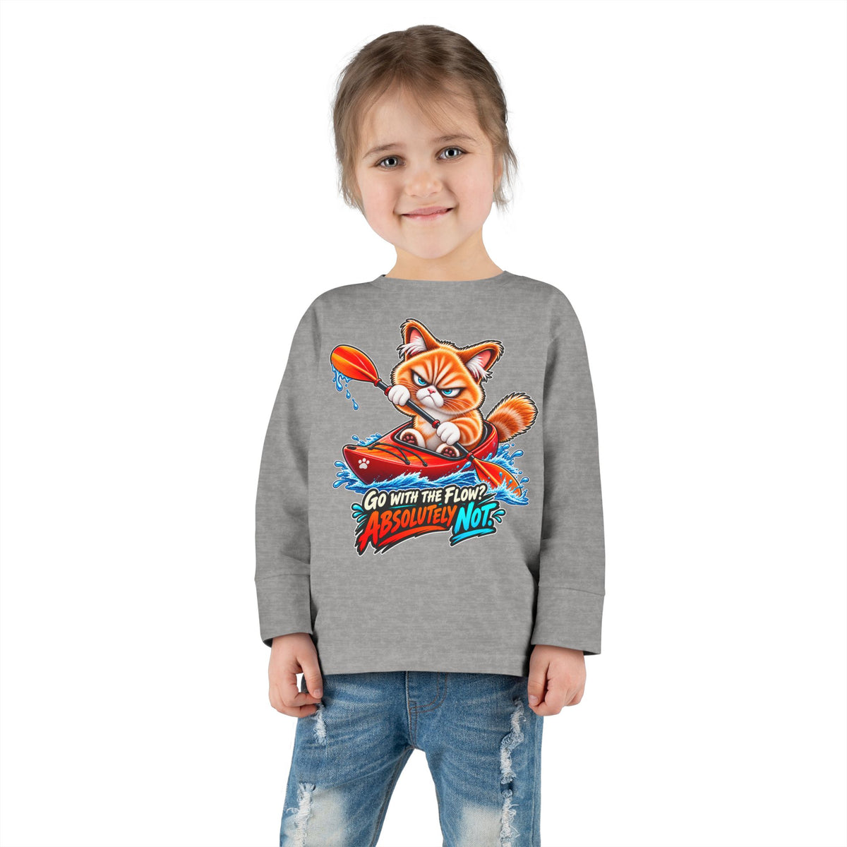 Kayaking - Mildly Feral - Toddler Long Sleeve Tee