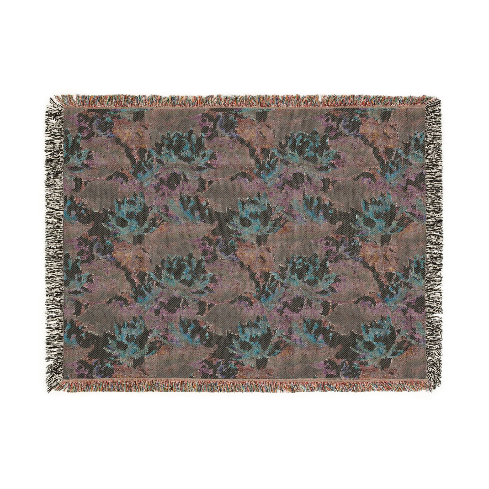 Woven Throw Blanket — Reversible Cozy Check Pattern for Living Room & Cabin - Design 09