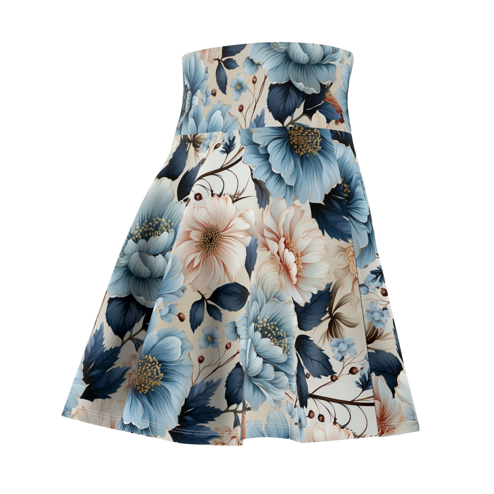 Women's Skater Skirt (AOP) - Seamless Watercolor Designs 01