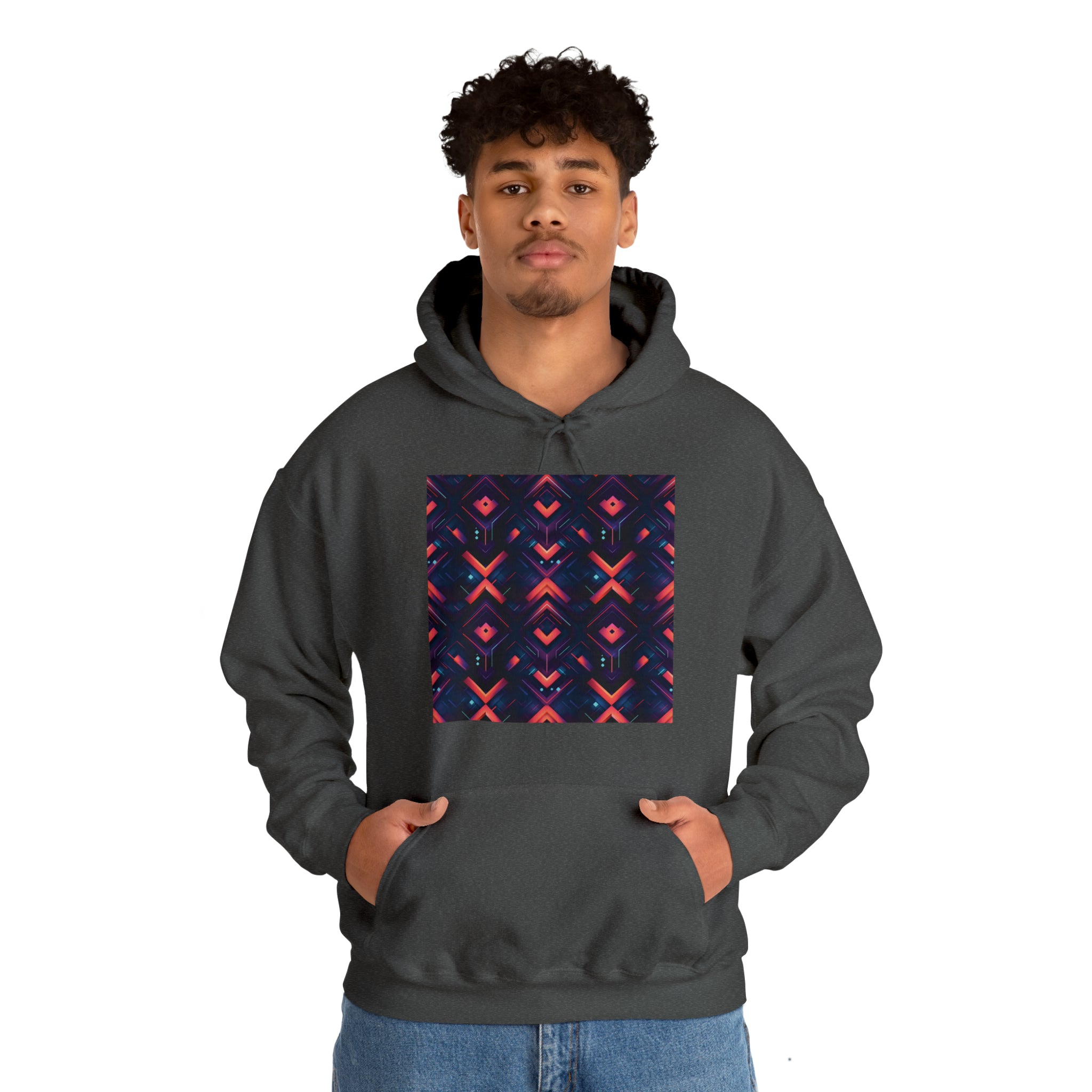 Unisex Heavy Blend™ Hooded Sweatshirt - Abstract Neon Designs 03