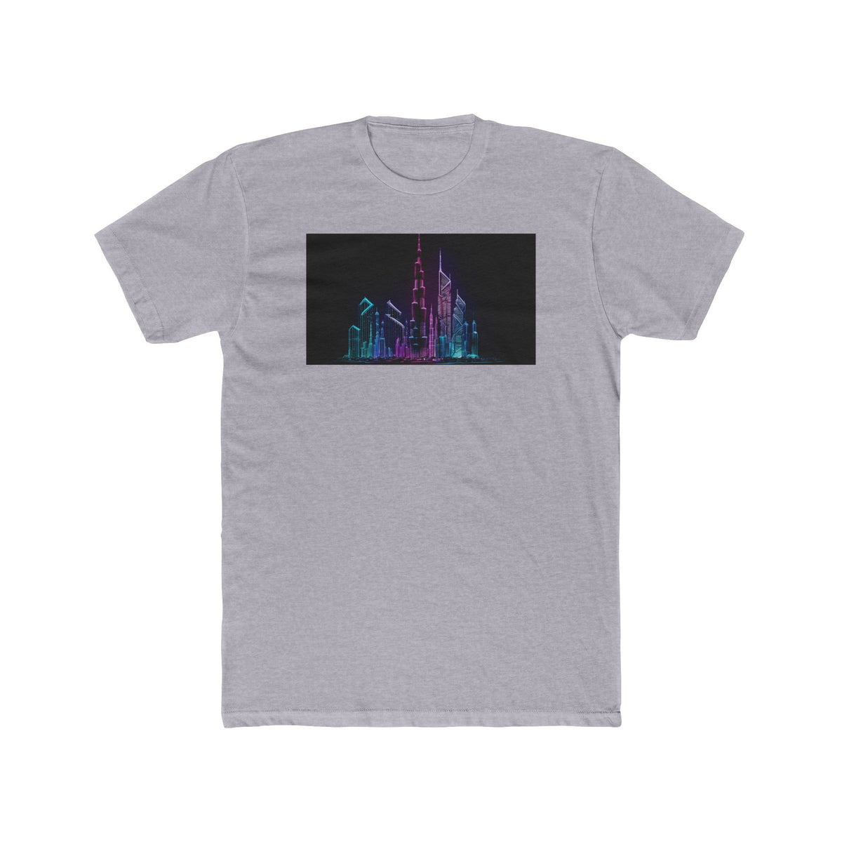 Burj Khalifa, a Elsewhere design, on a men's cotton crew tee