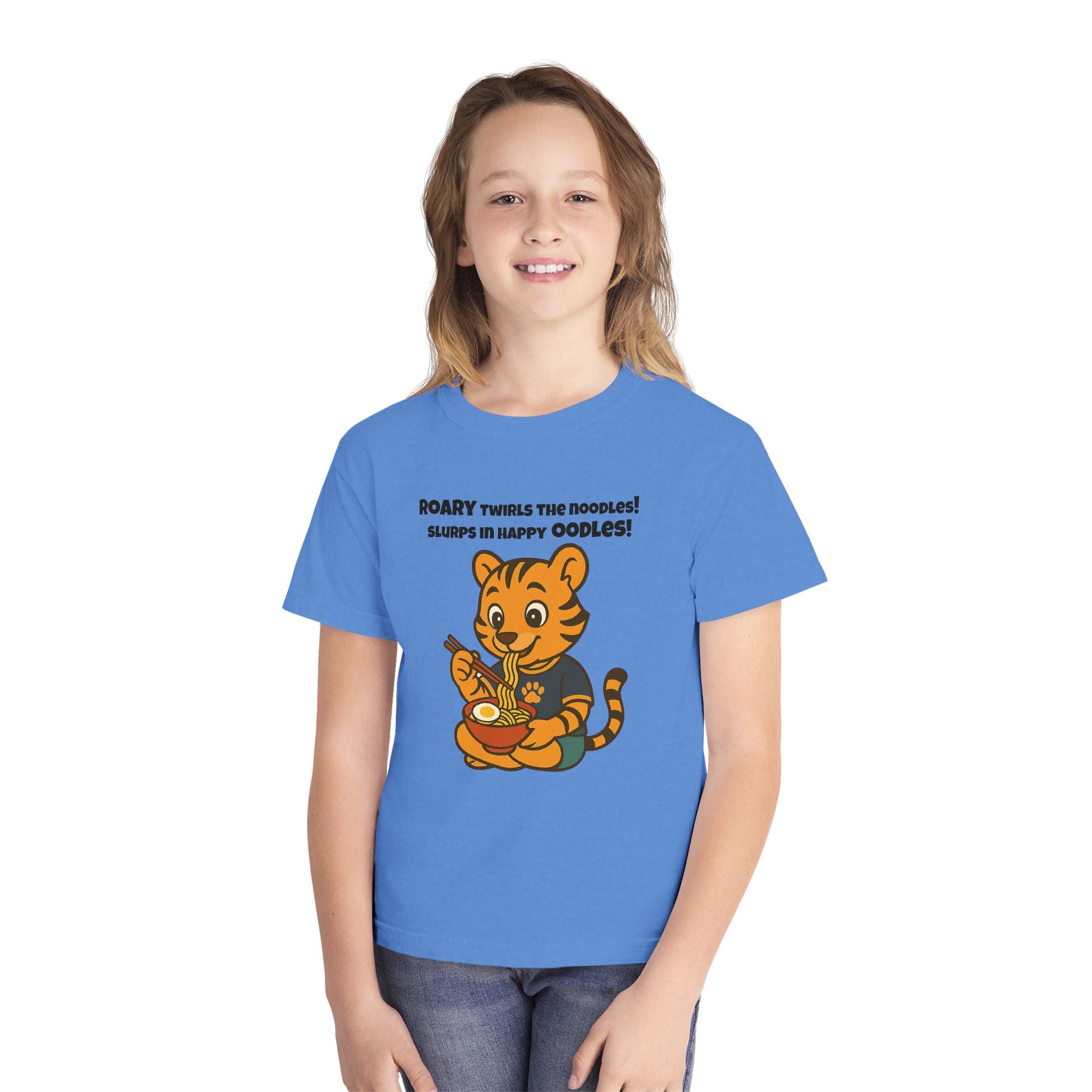 Youth Midweight Cotton Tee - Roary's Ramen Bowl