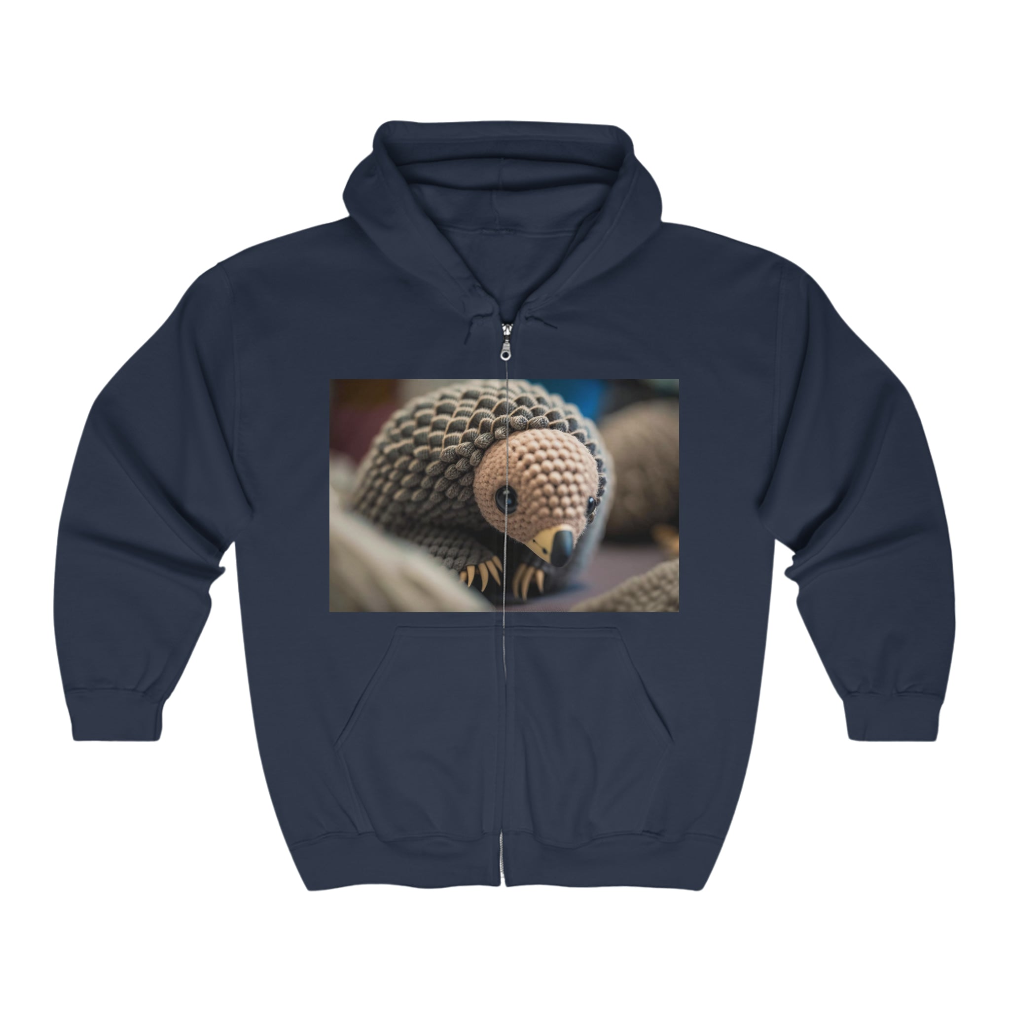 Unisex Heavy Blend™ Full Zip Hooded Sweatshirt - Baby Animals - Pangolin