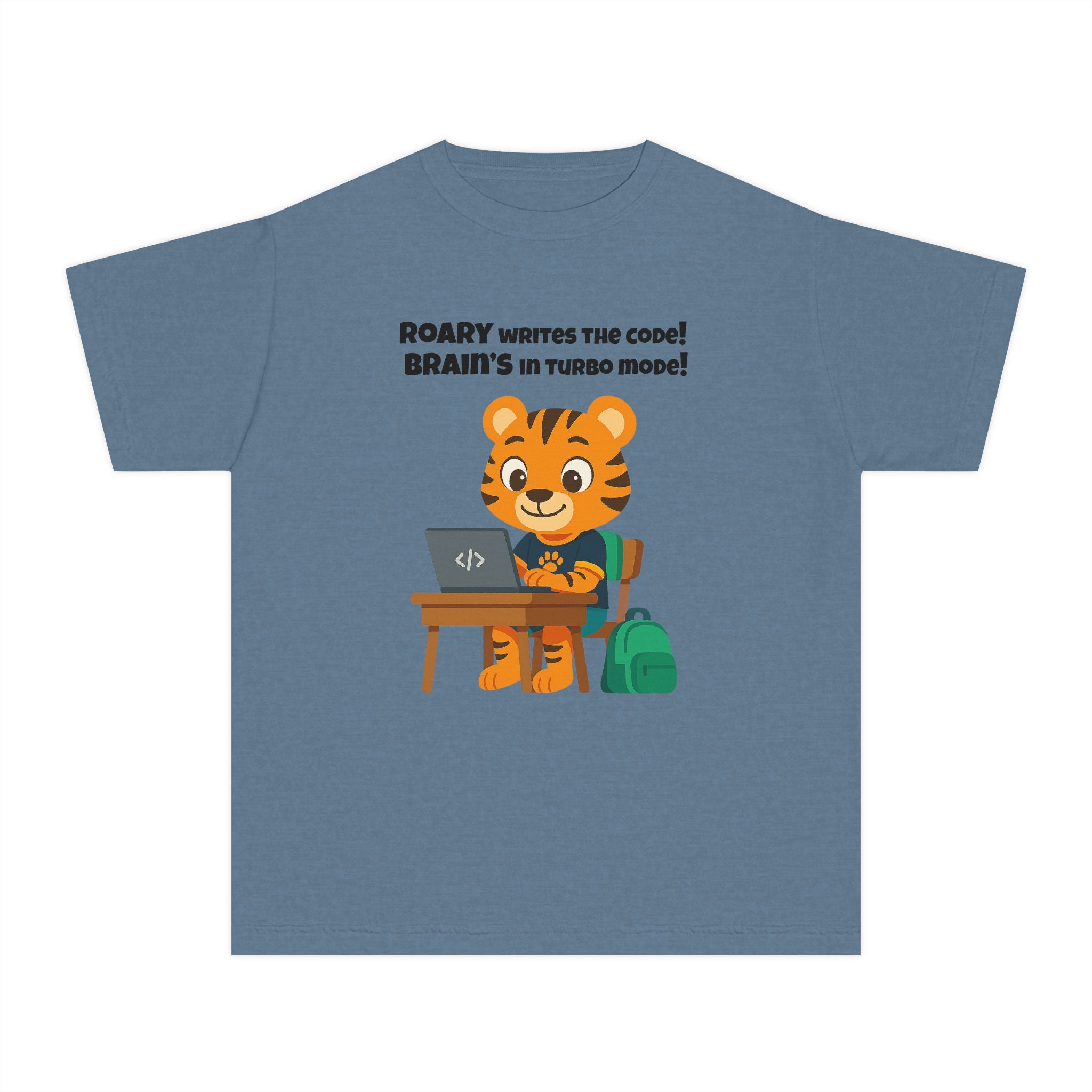 Youth Midweight Cotton Tee - Roary's Coding Time