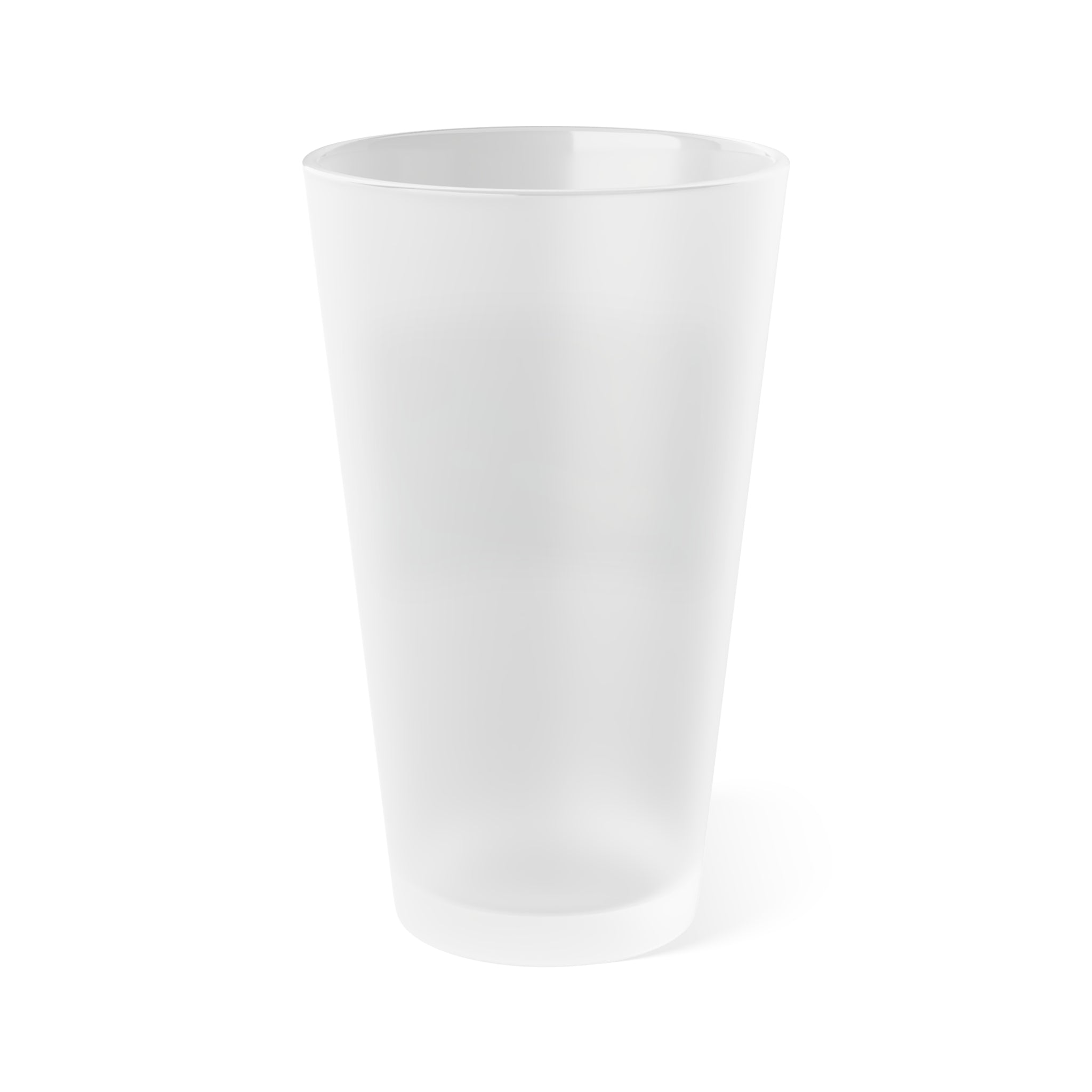 Frosted Pint Glass, 16oz - Animal Knit Arts, Dolphin calf