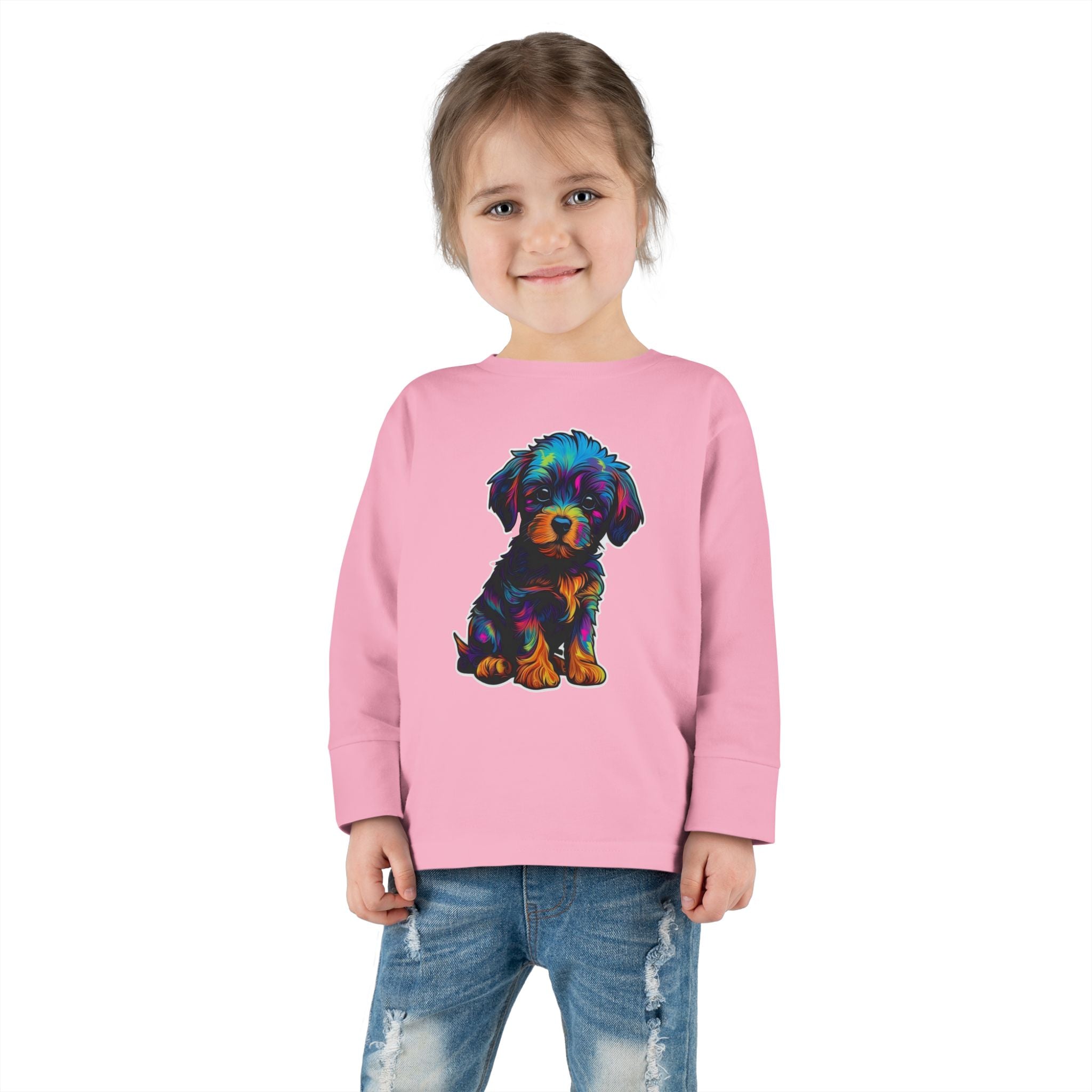 Toddler Long Sleeve Tee - Puppies 04