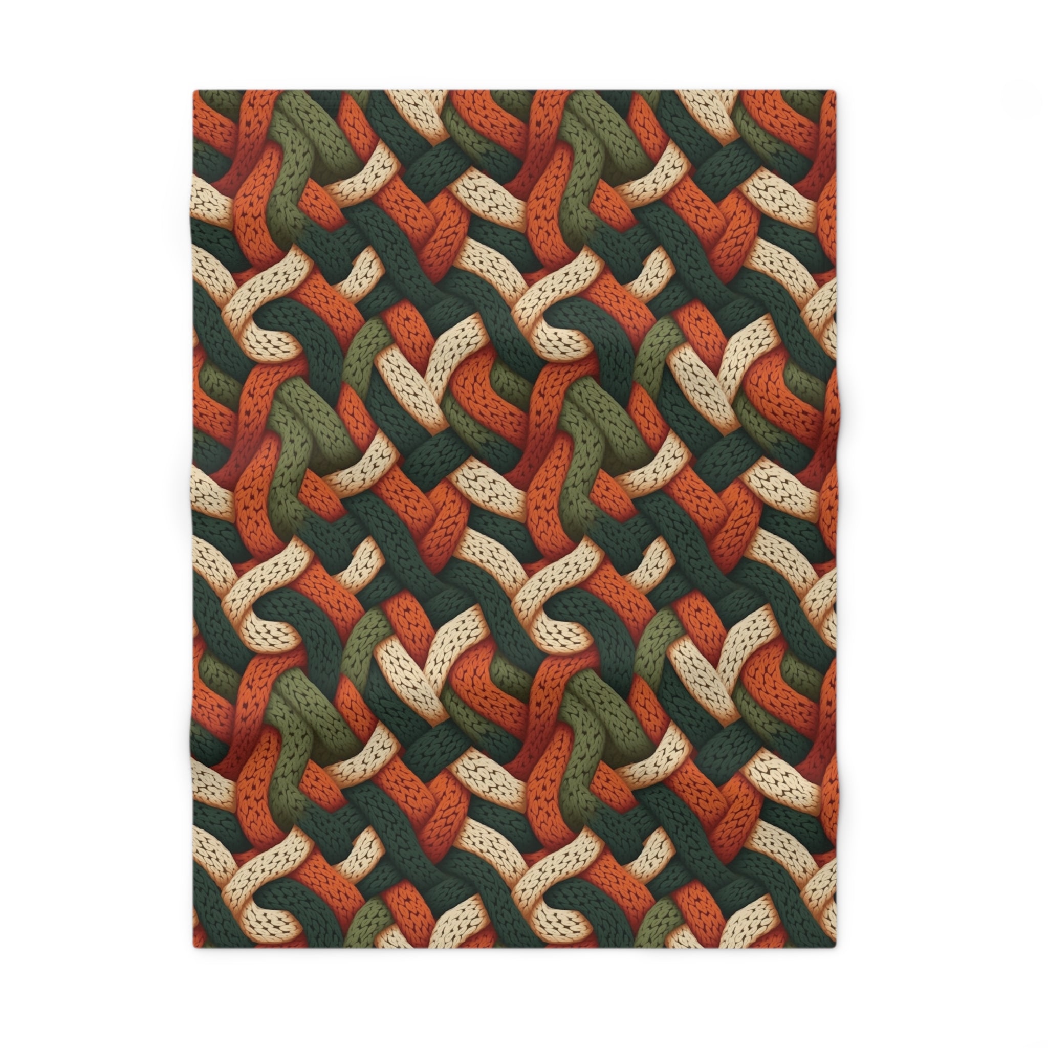 Soft Fleece Baby Blanket (AOP) - Seamless Knit Art 06