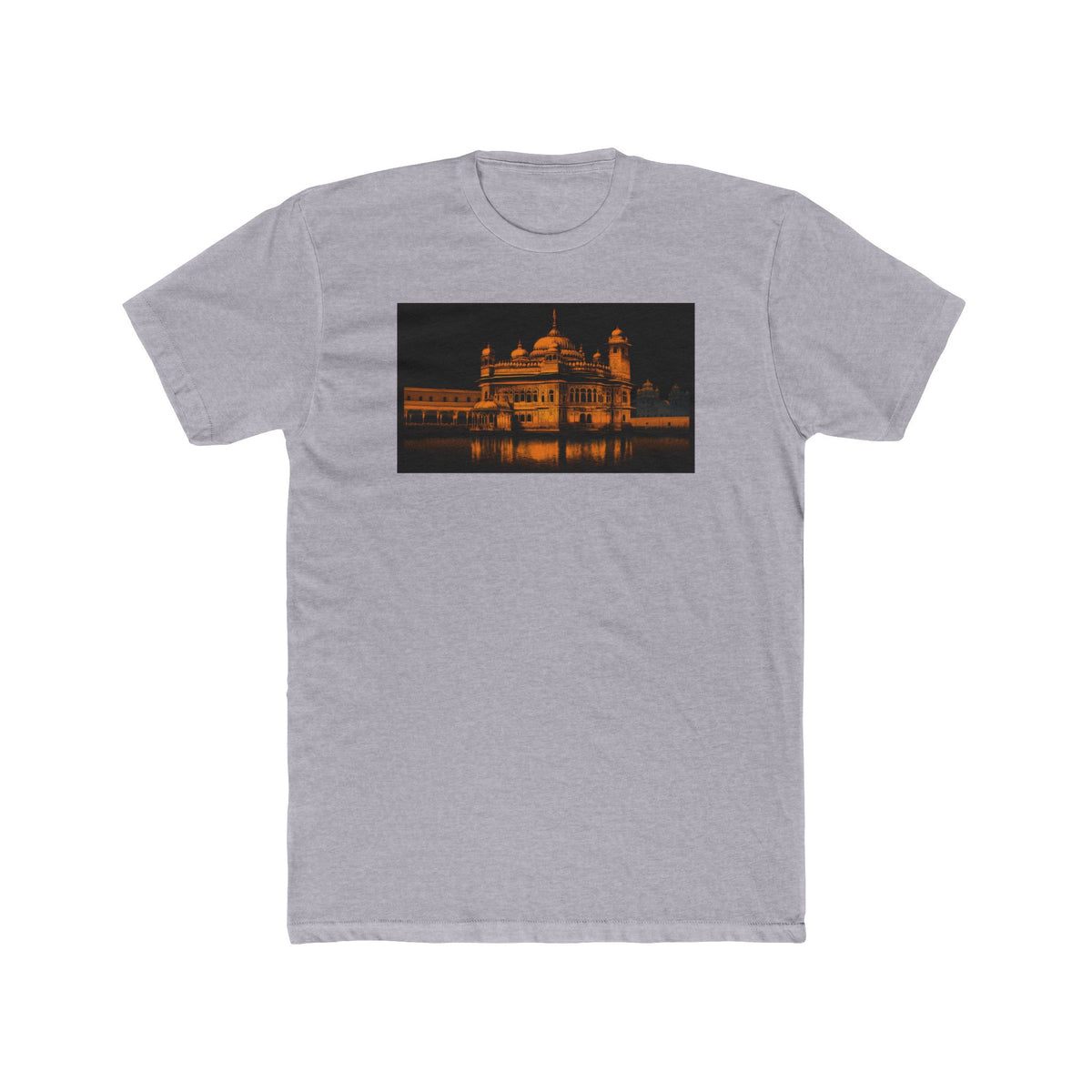 Golden Temple, a Elsewhere design, on a men's cotton crew tee