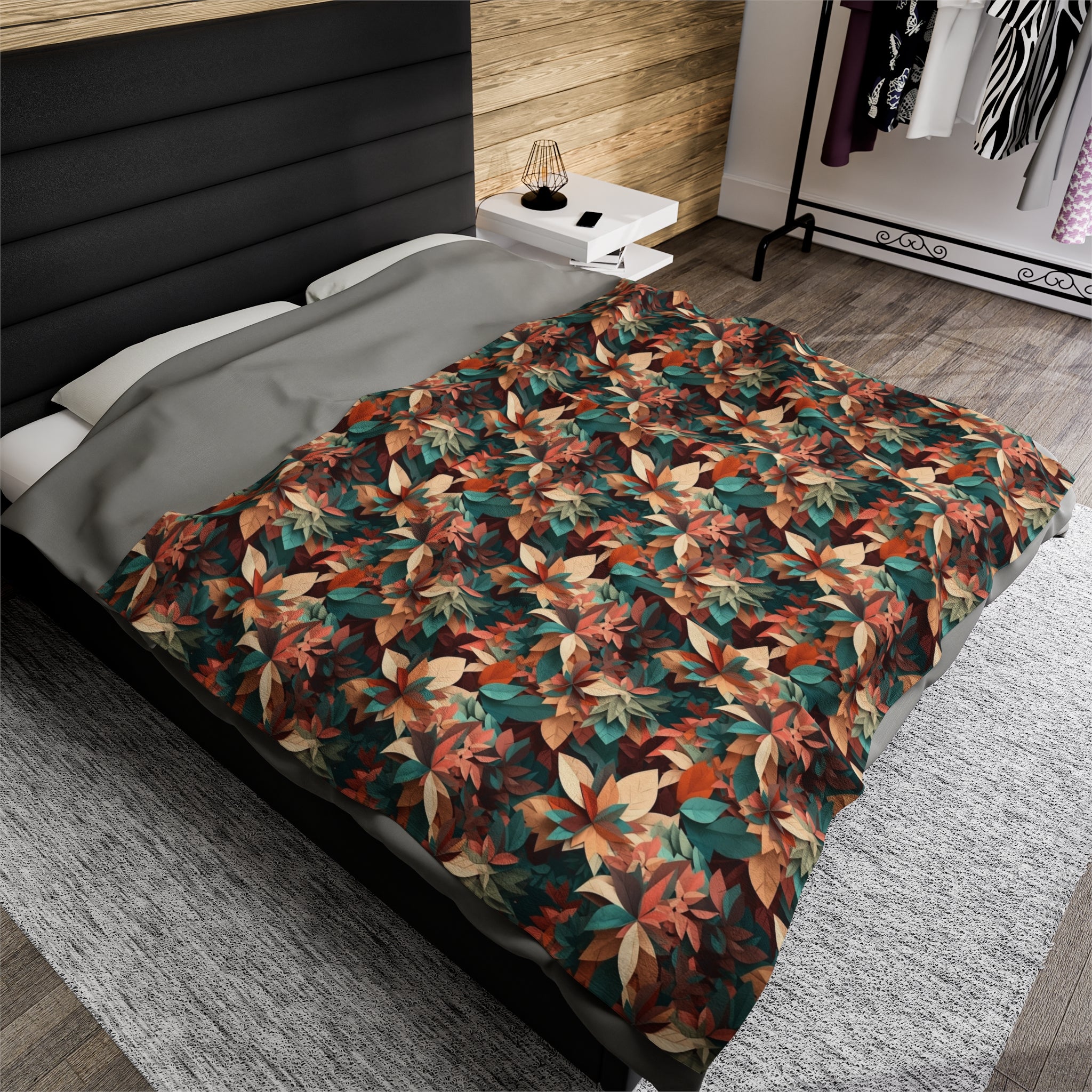 Velveteen Plush Blanket (AOP) - Seamless Abstract Designs 04