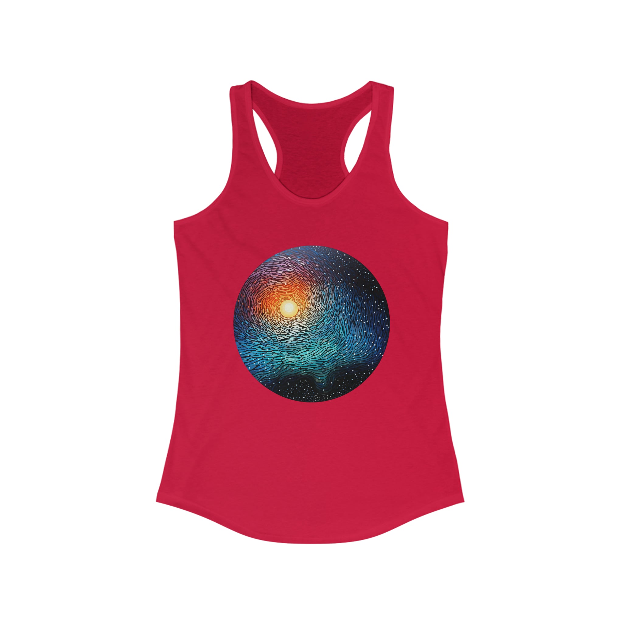 Women's Ideal Racerback Tank - Pointillism Designs 06
