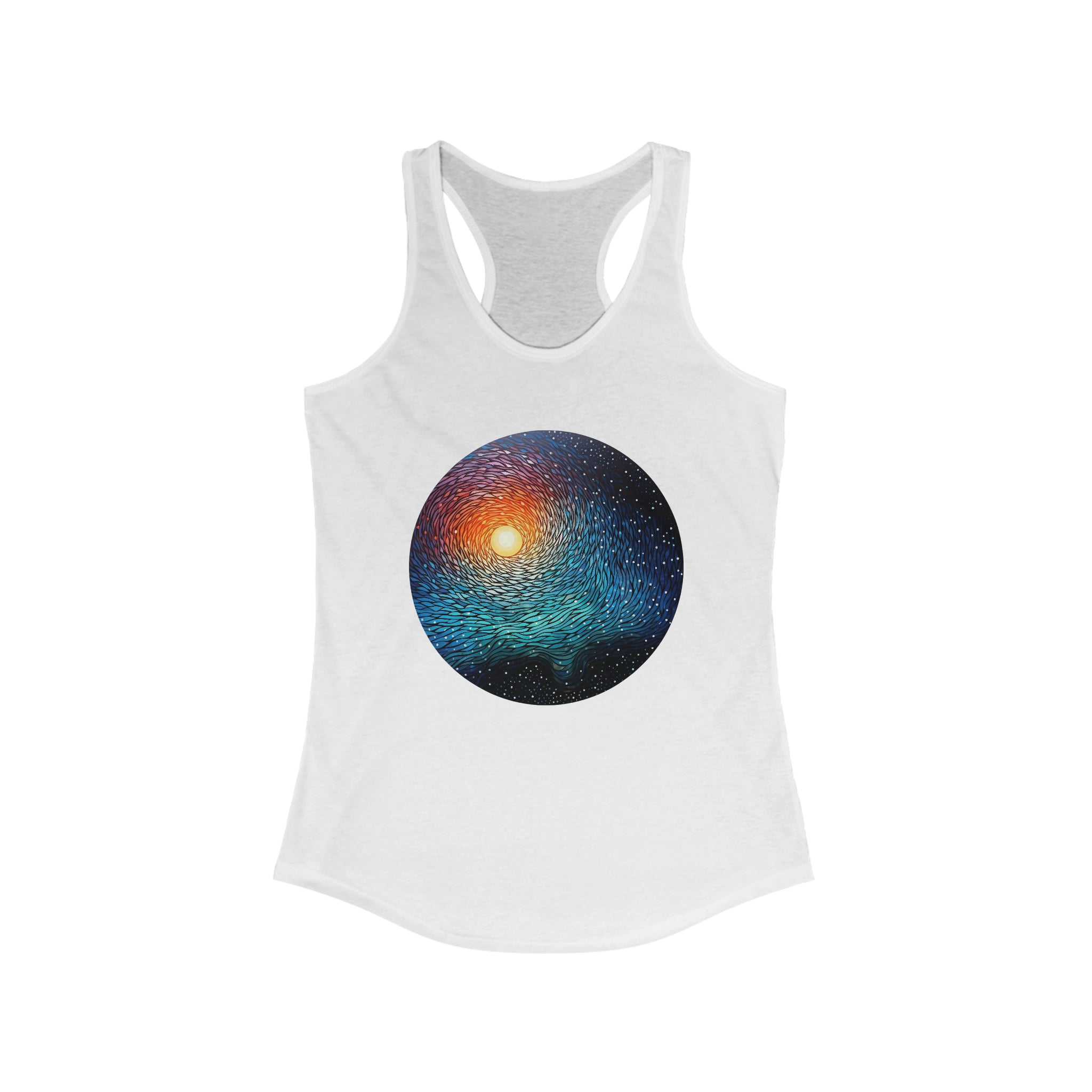 Women's Ideal Racerback Tank - Pointillism Designs 06