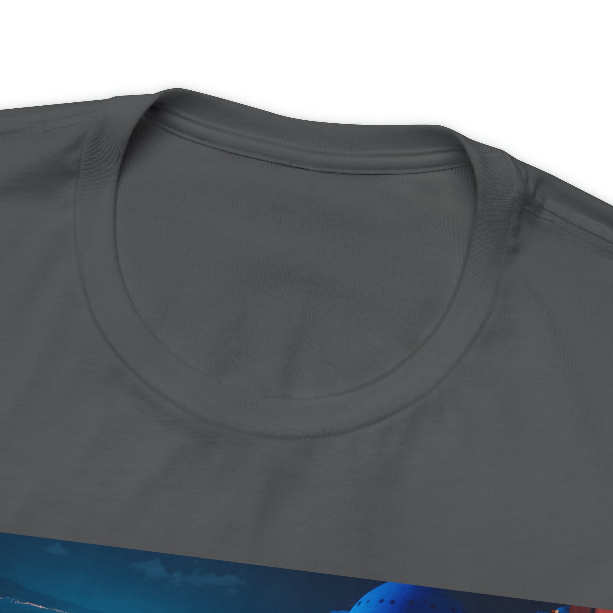 Unisex Jersey Short Sleeve Tee - Oia Blue Domes, Greece