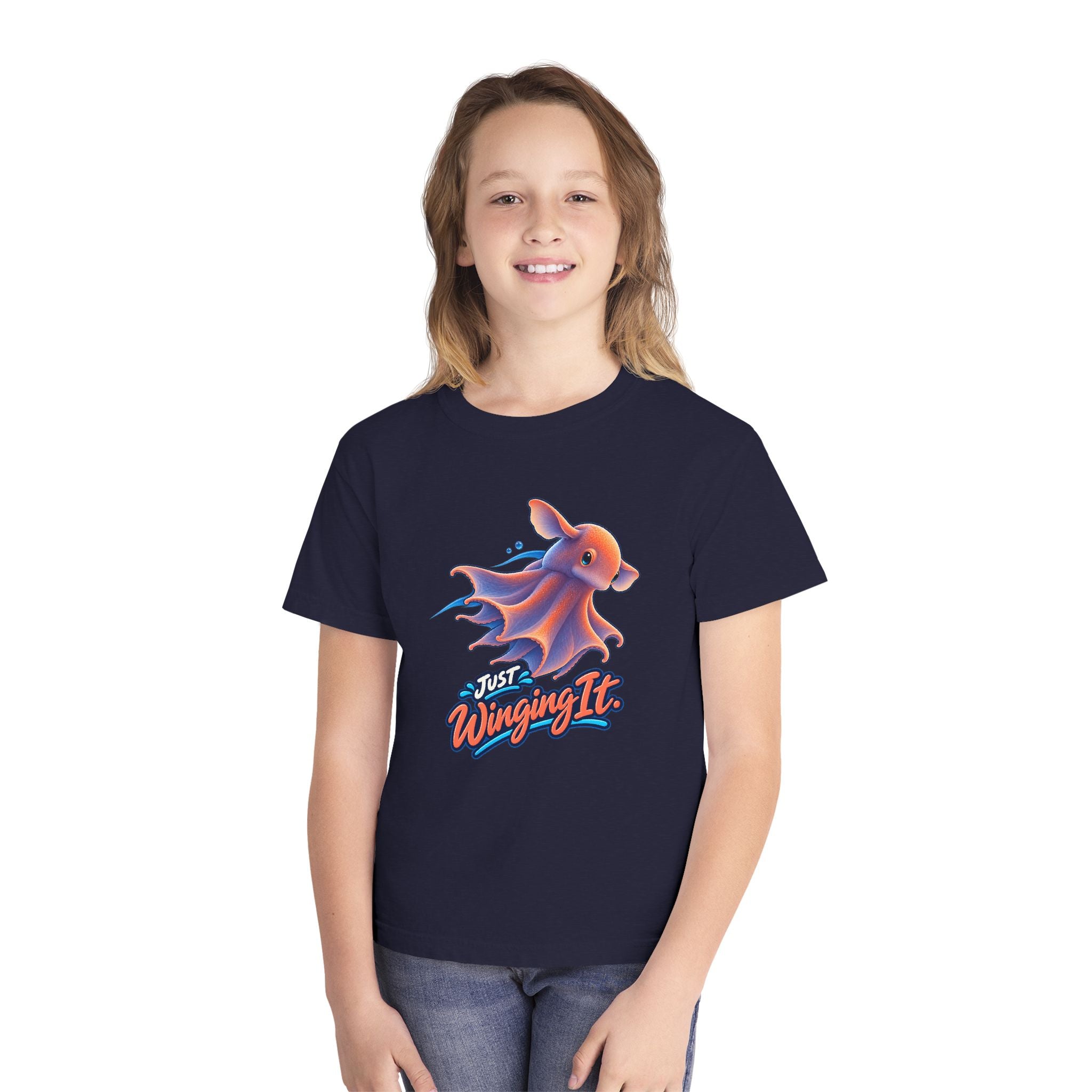 Youth Midweight Cotton Tee - Dumbo Octopus