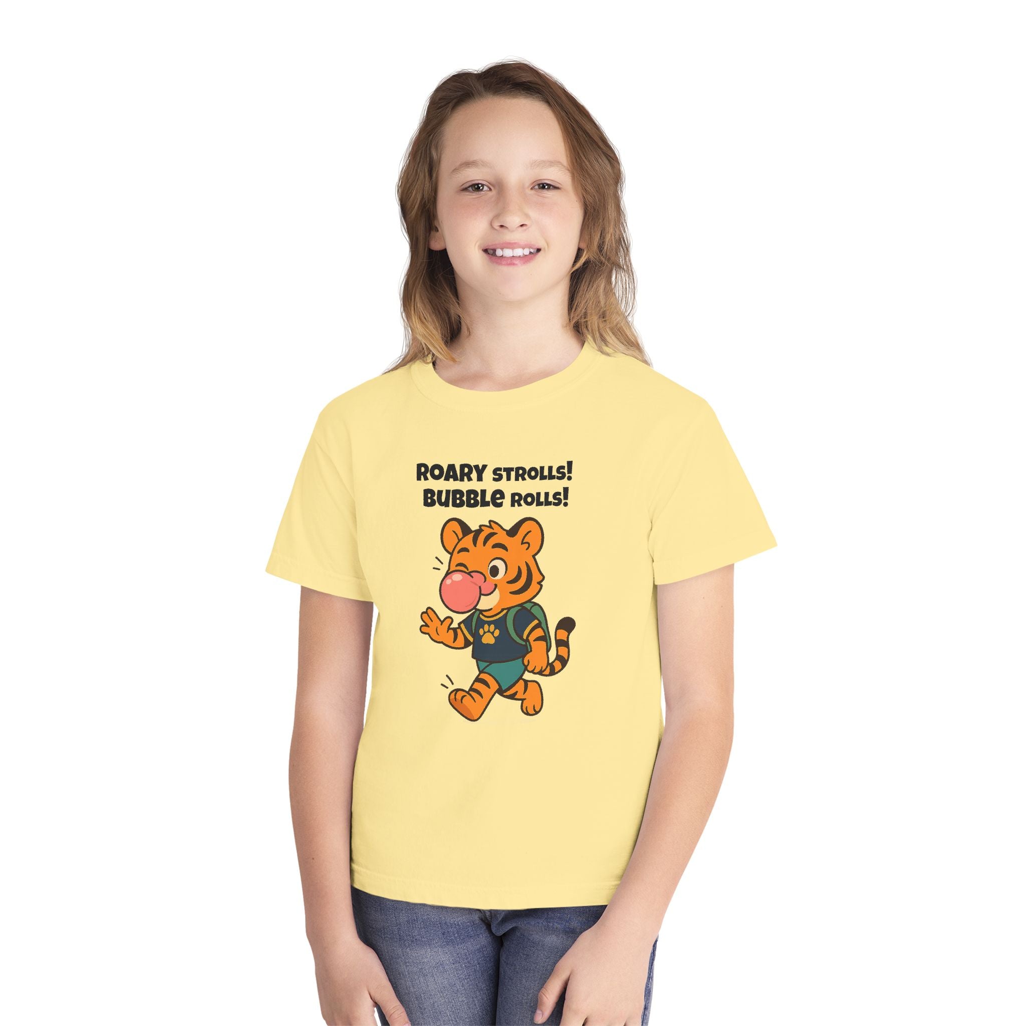 Youth Midweight Cotton Tee - Roary's Bubblegum Time