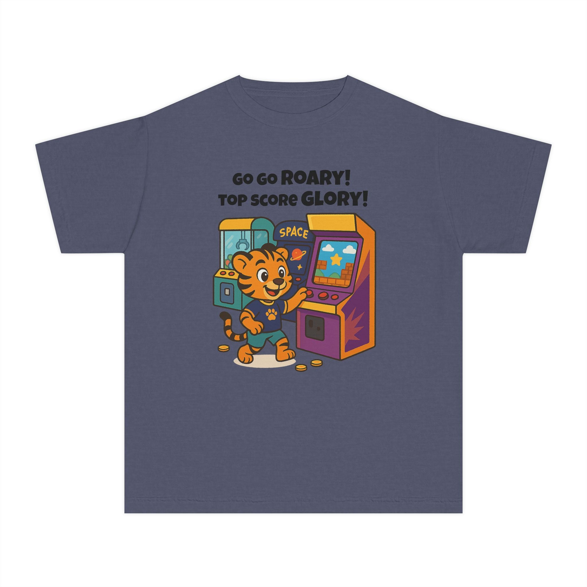 Youth Midweight Cotton Tee - Roary's Adventures at the Arcade