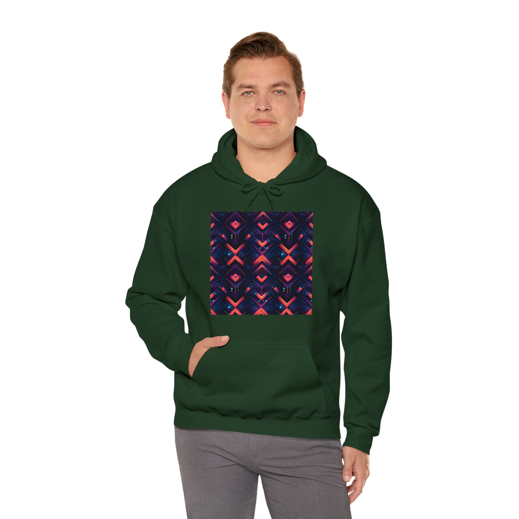 Unisex Heavy Blend™ Hooded Sweatshirt - Abstract Neon Designs 03
