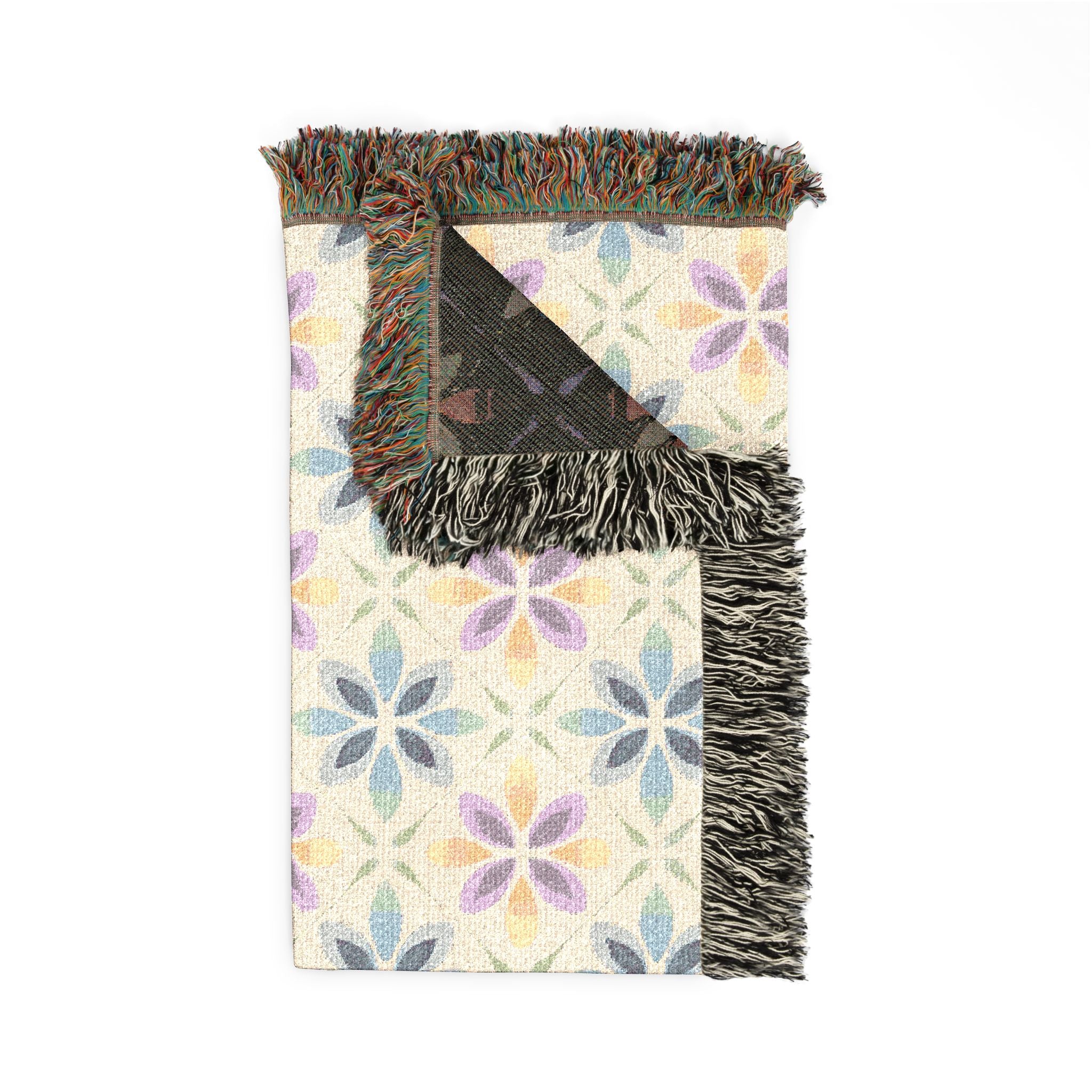 Woven Throw Blanket — Reversible Cozy Check Pattern for Living Room & Cabin - Design 10