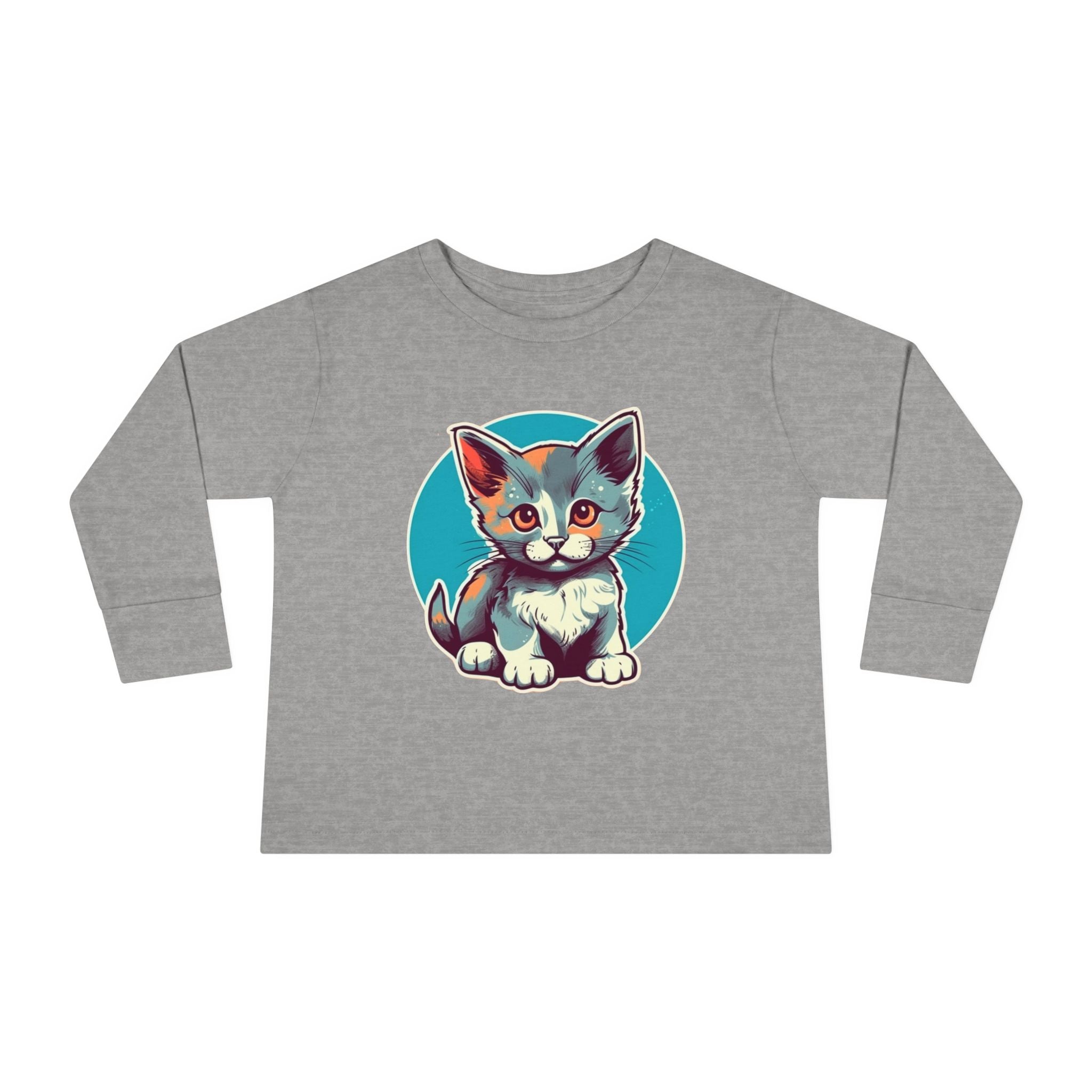 Toddler Long Sleeve Tee - Cat Kitten