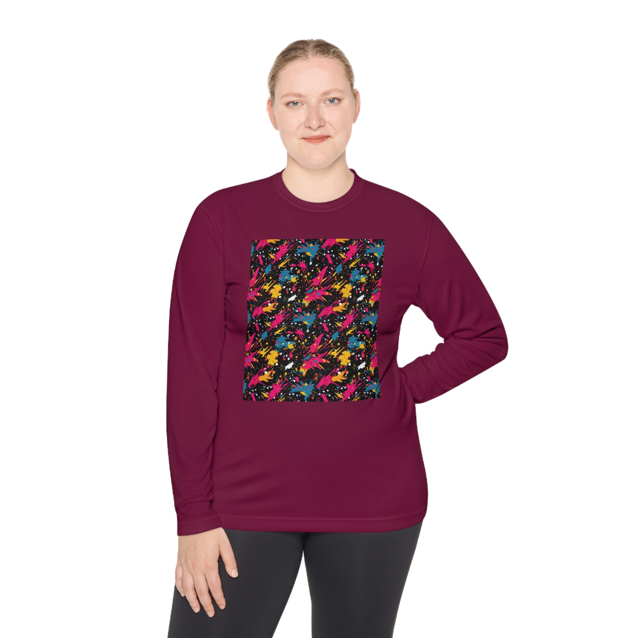 Unisex Lightweight Long Sleeve Tee (AOP) - Abstract Designs 10