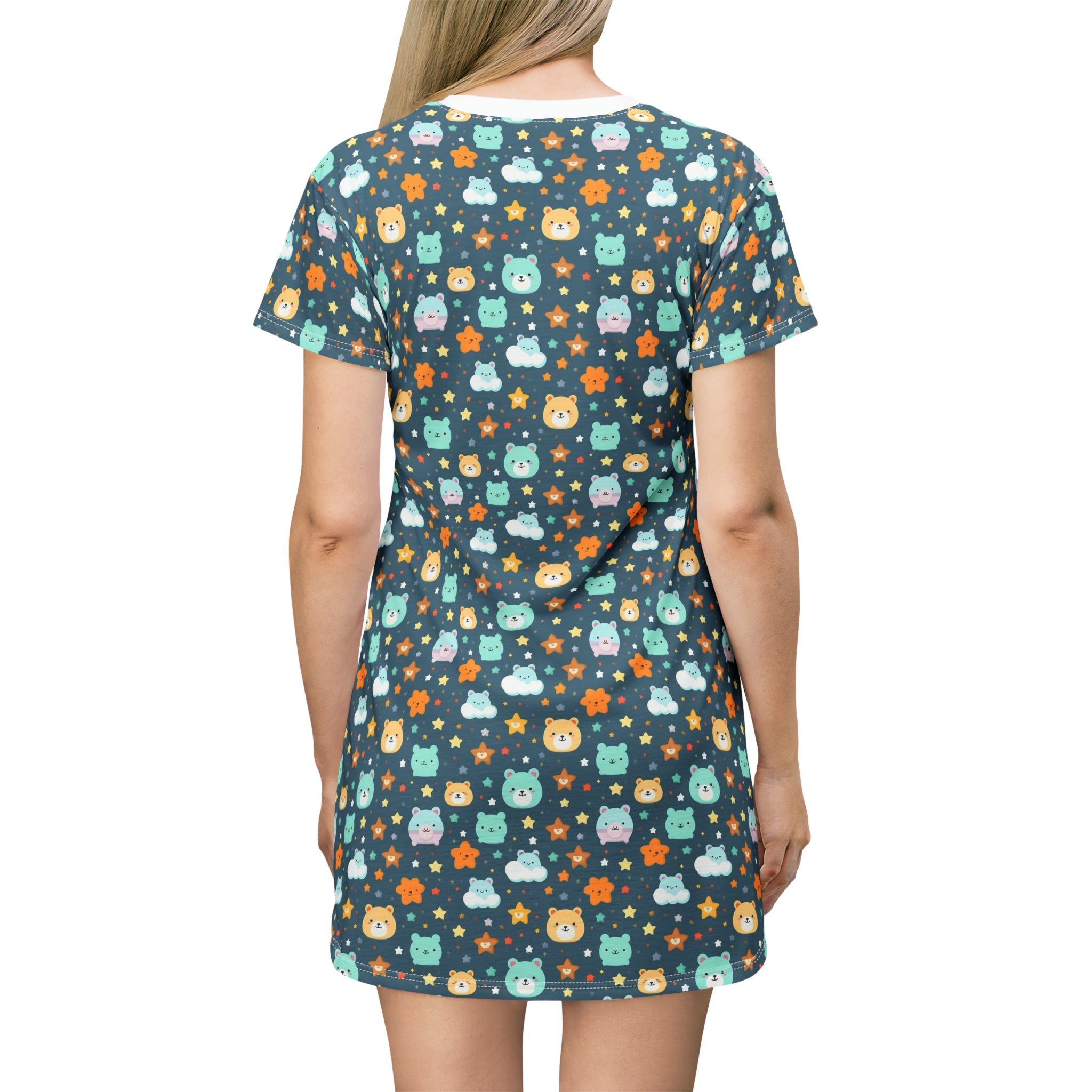 T-Shirt Dress (AOP) - Adorable Seamless Design 02