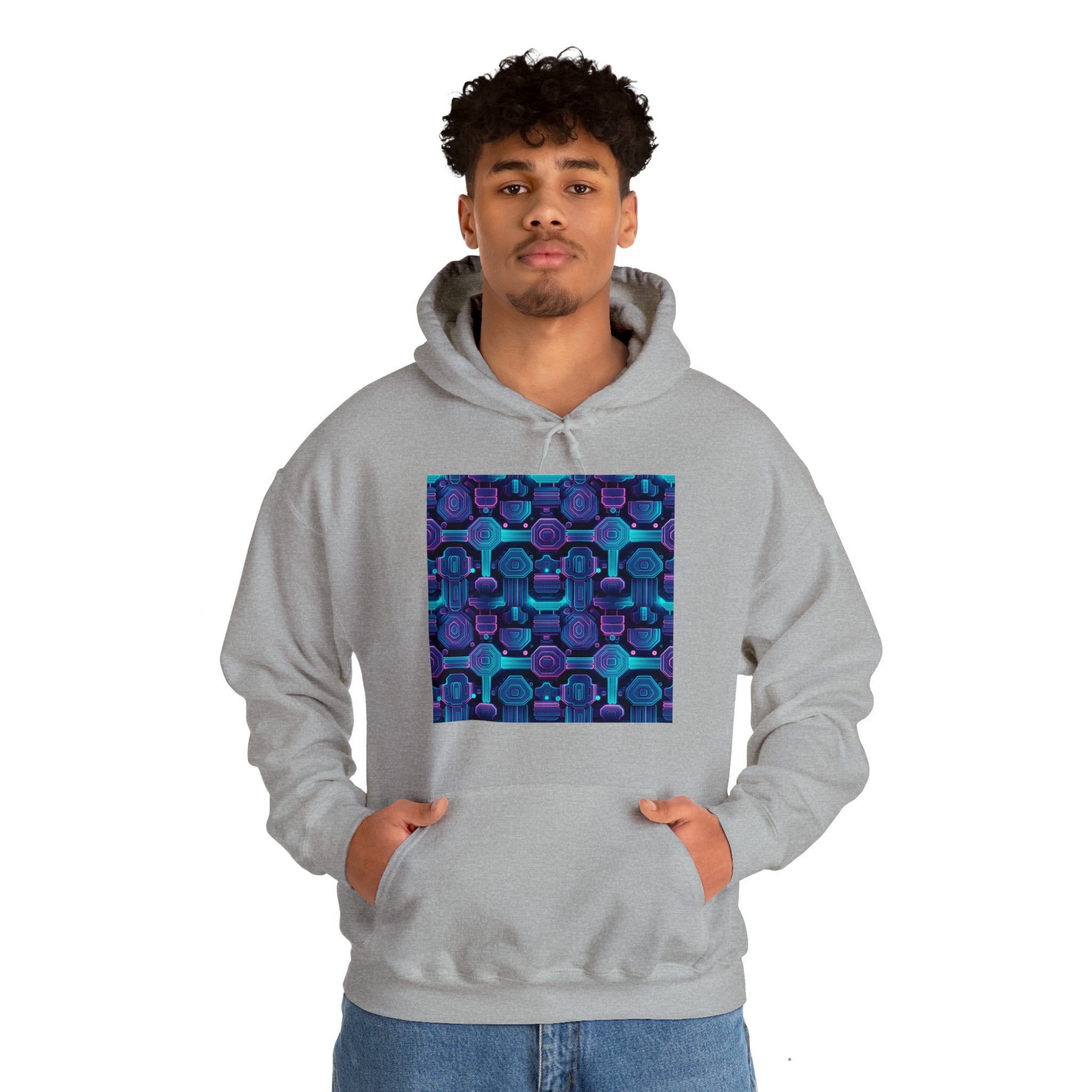Unisex Heavy Blend™ Hooded Sweatshirt - Abstract Neon Designs 02