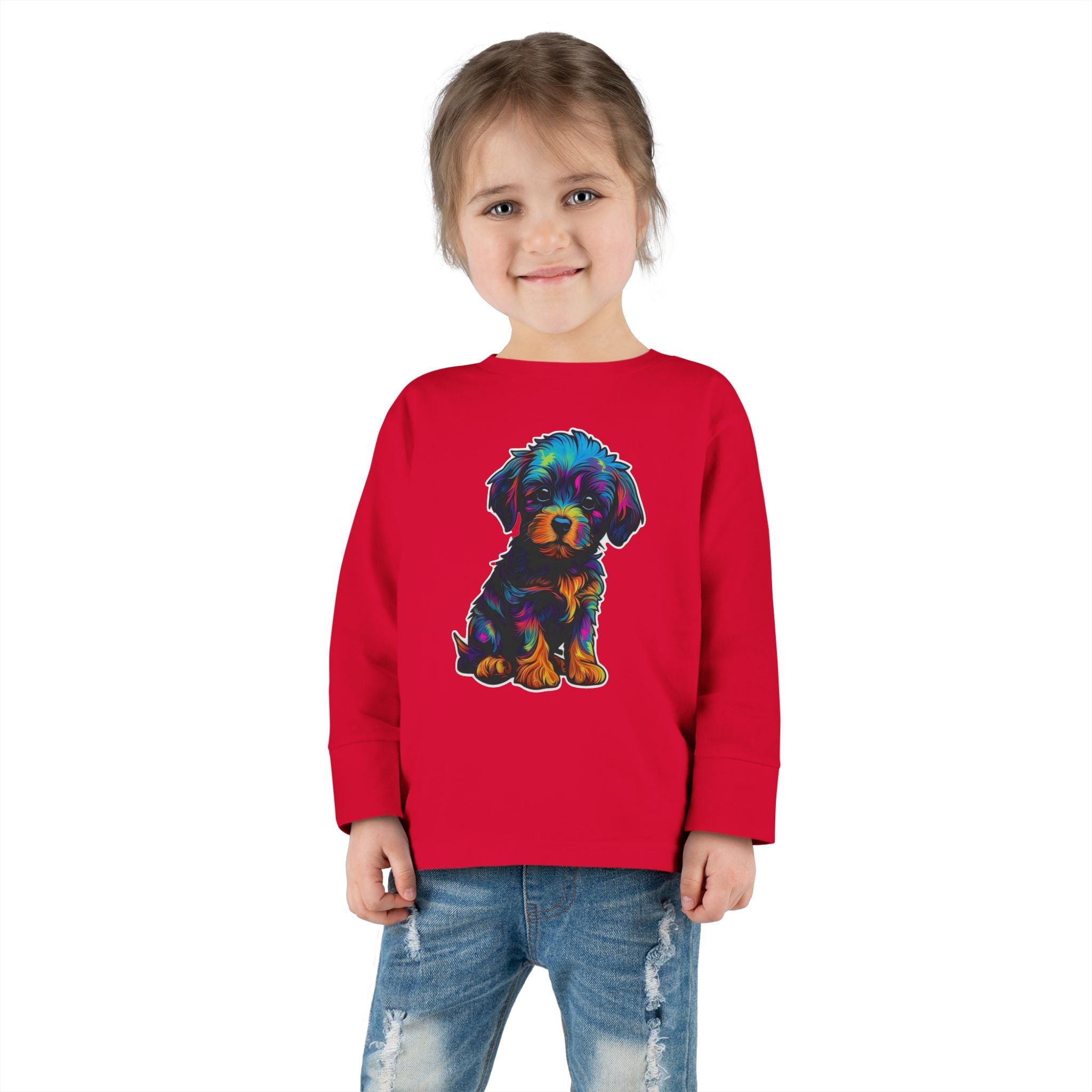 Toddler Long Sleeve Tee - Puppies 04