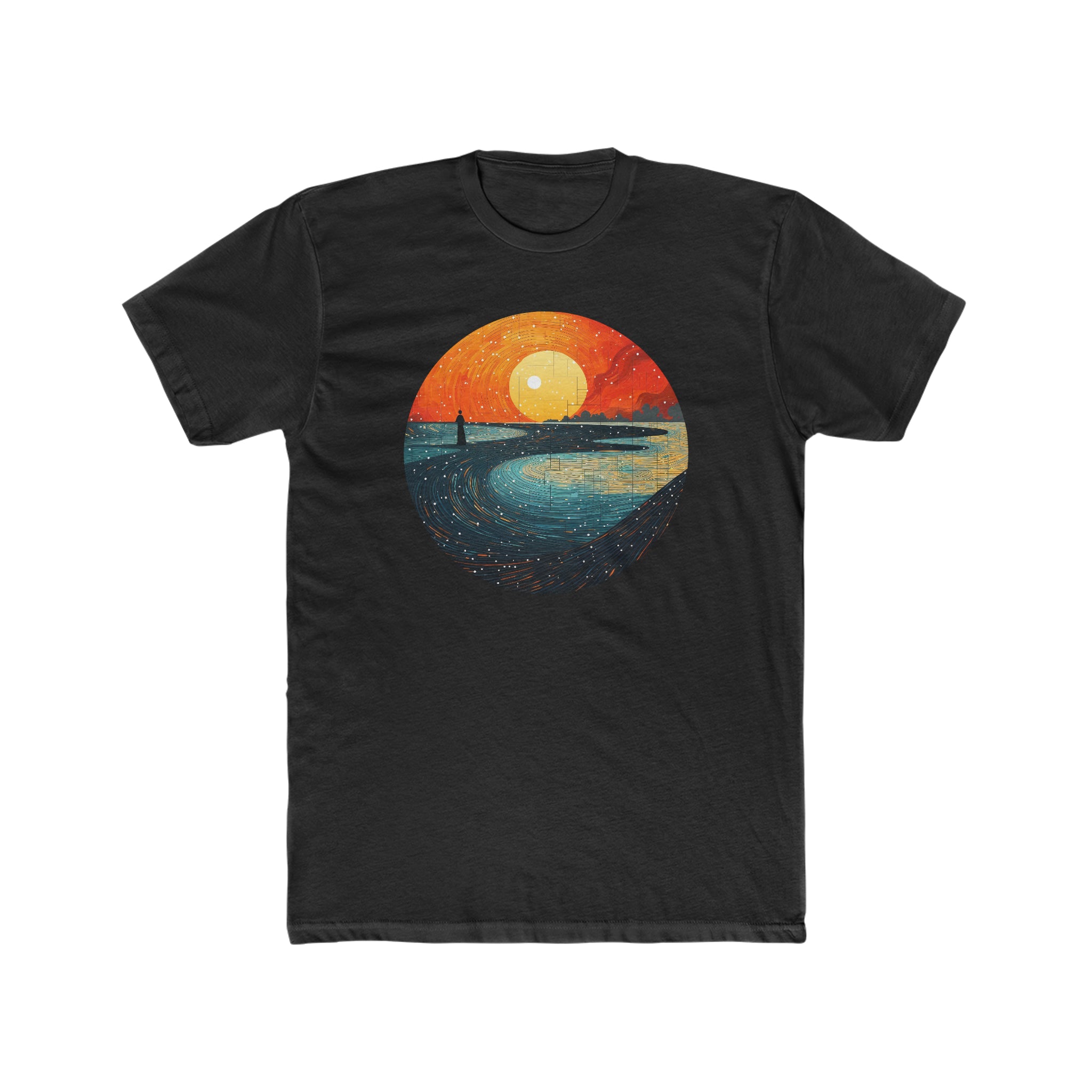 Men's Cotton Crew Tee - Pointillism Designs 02