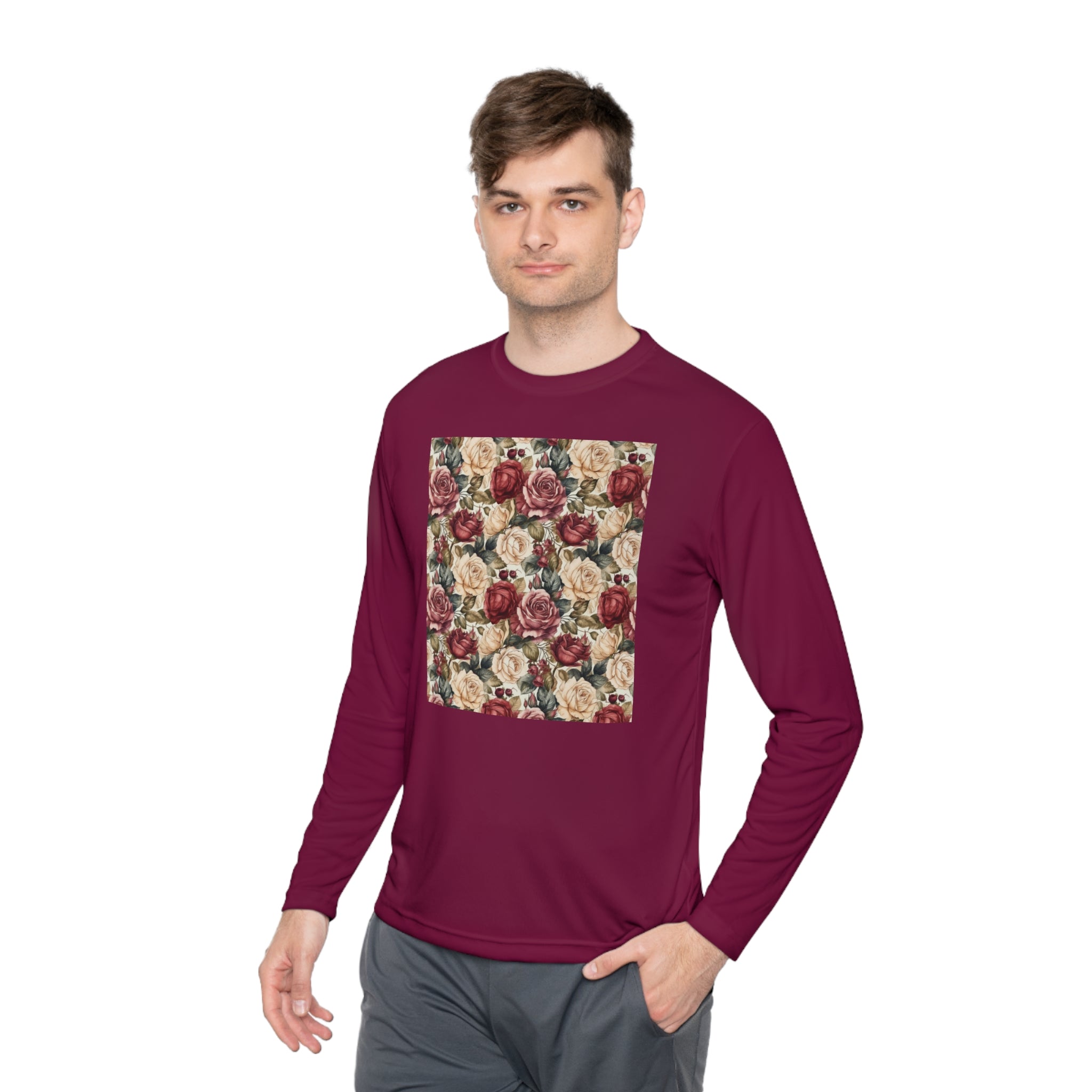 Unisex Lightweight Long Sleeve Tee (AOP) - Abstract Designs 14
