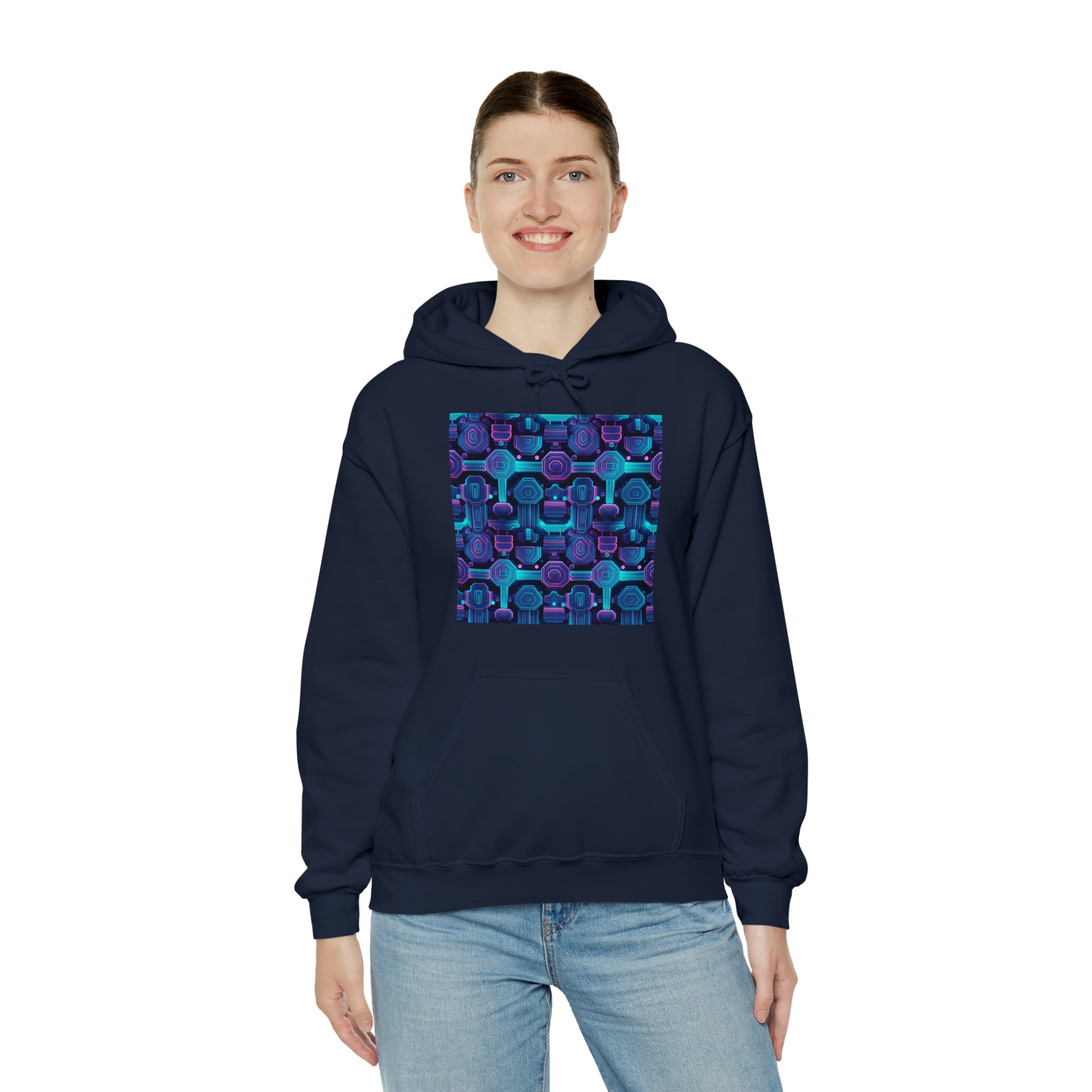 Unisex Heavy Blend™ Hooded Sweatshirt - Abstract Neon Designs 02