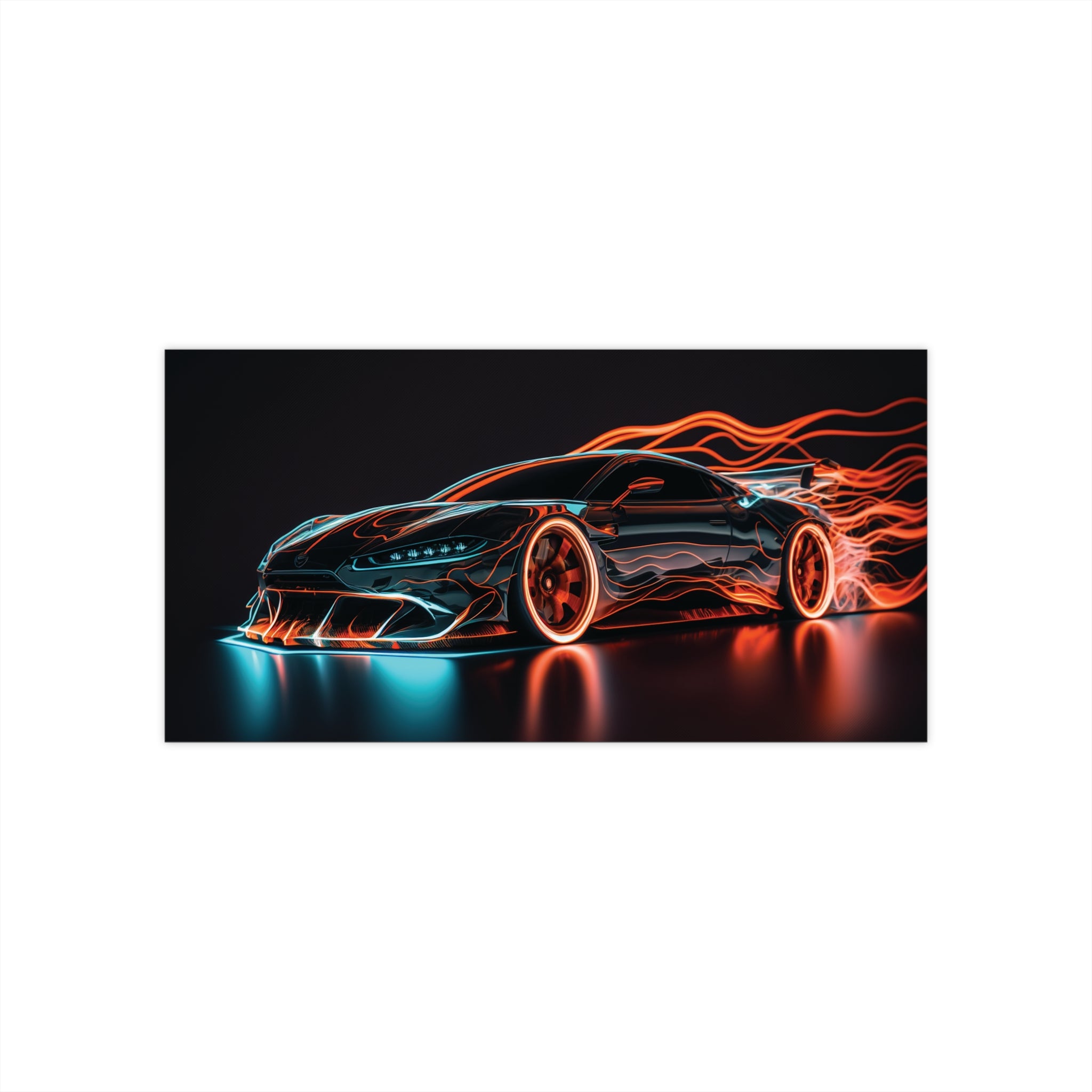 Bumper Stickers - Neon Car Design 10