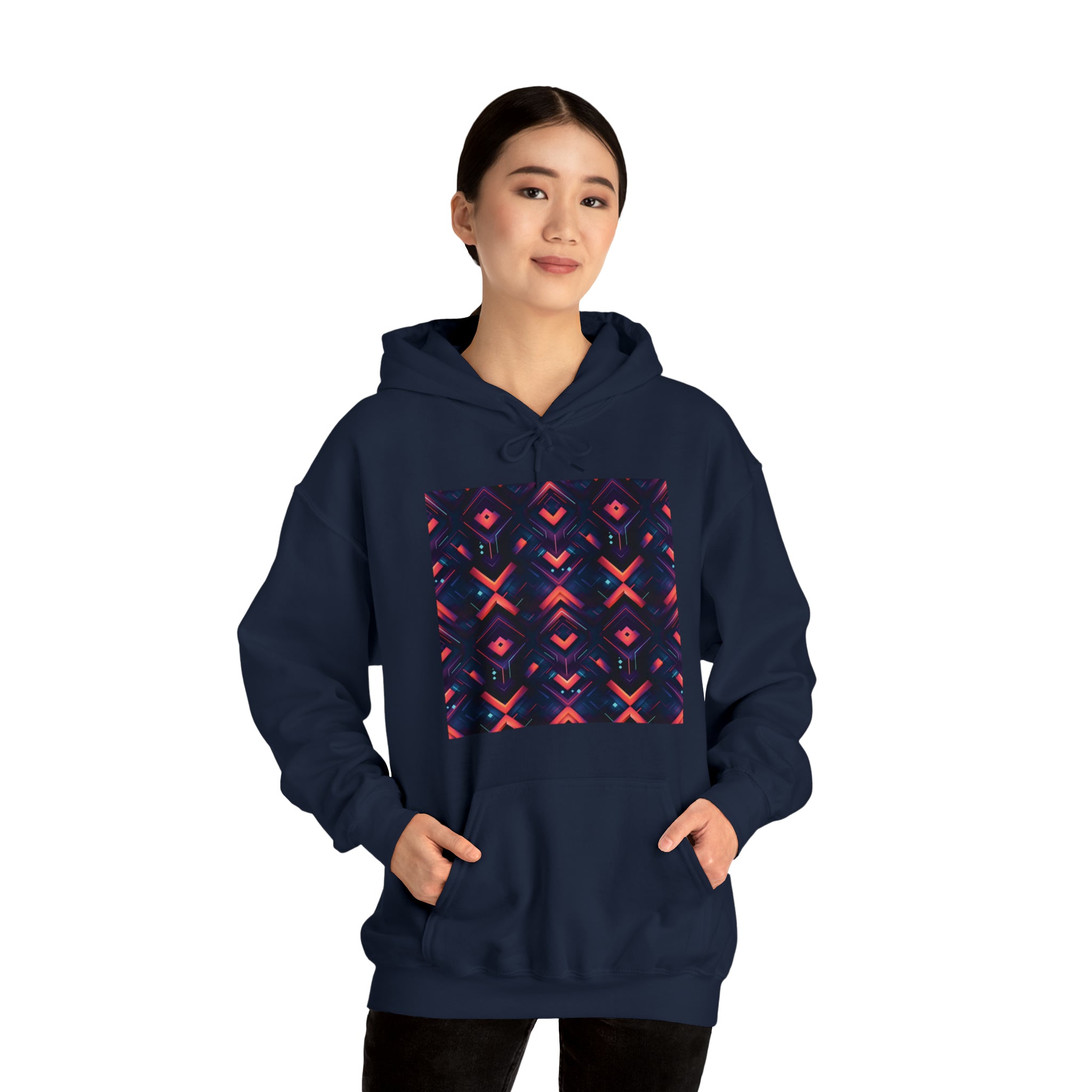 Unisex Heavy Blend™ Hooded Sweatshirt - Abstract Neon Designs 03