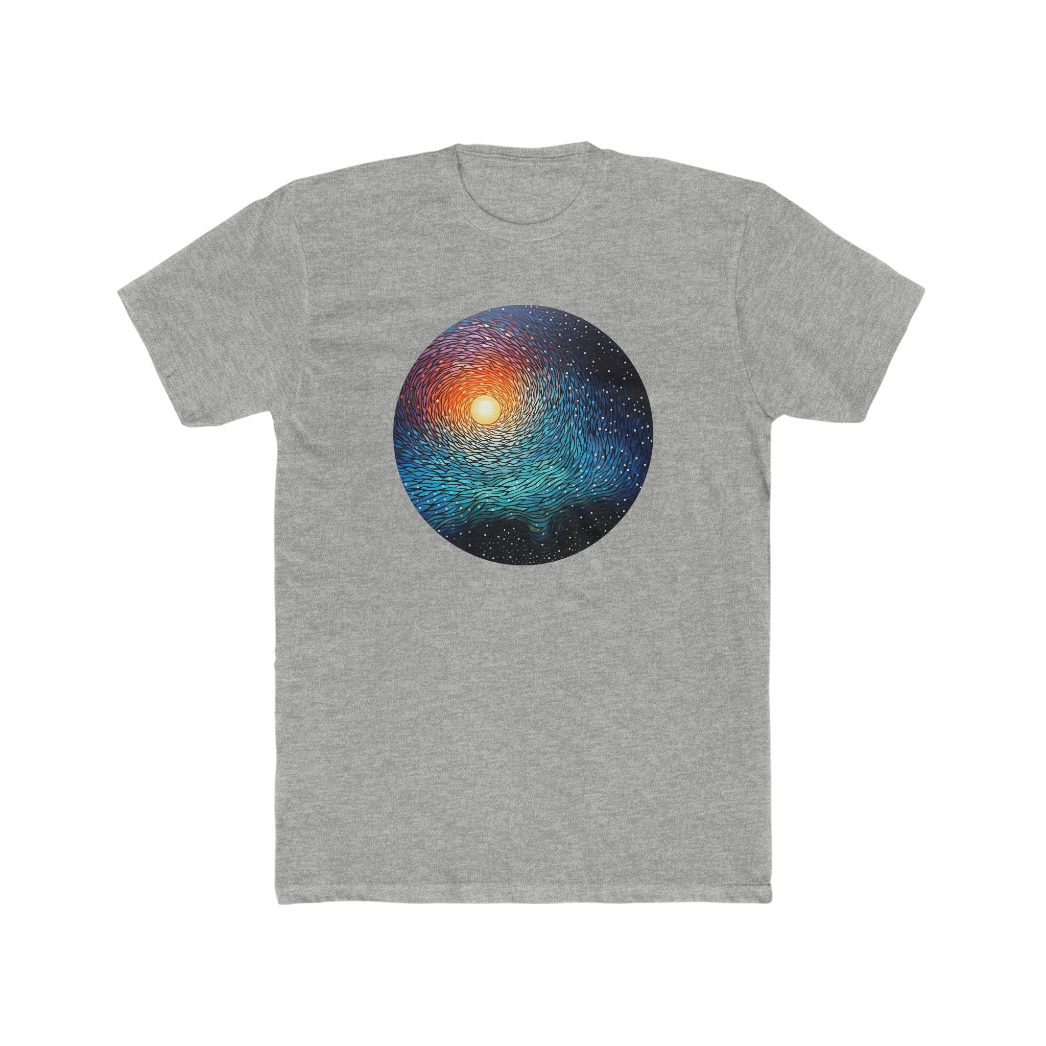 Men's Cotton Crew Tee - Pointillism Designs 06