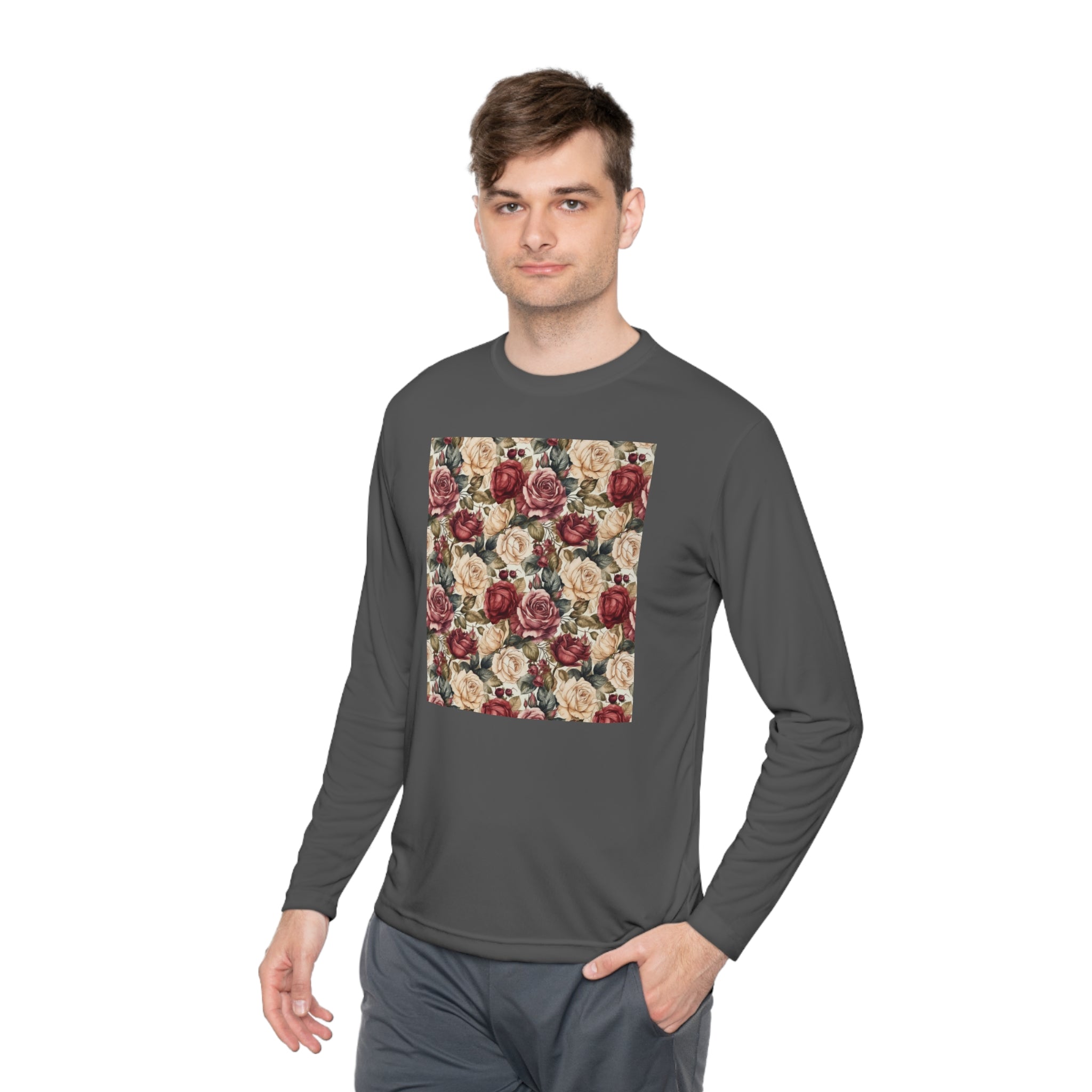 Unisex Lightweight Long Sleeve Tee (AOP) - Abstract Designs 14