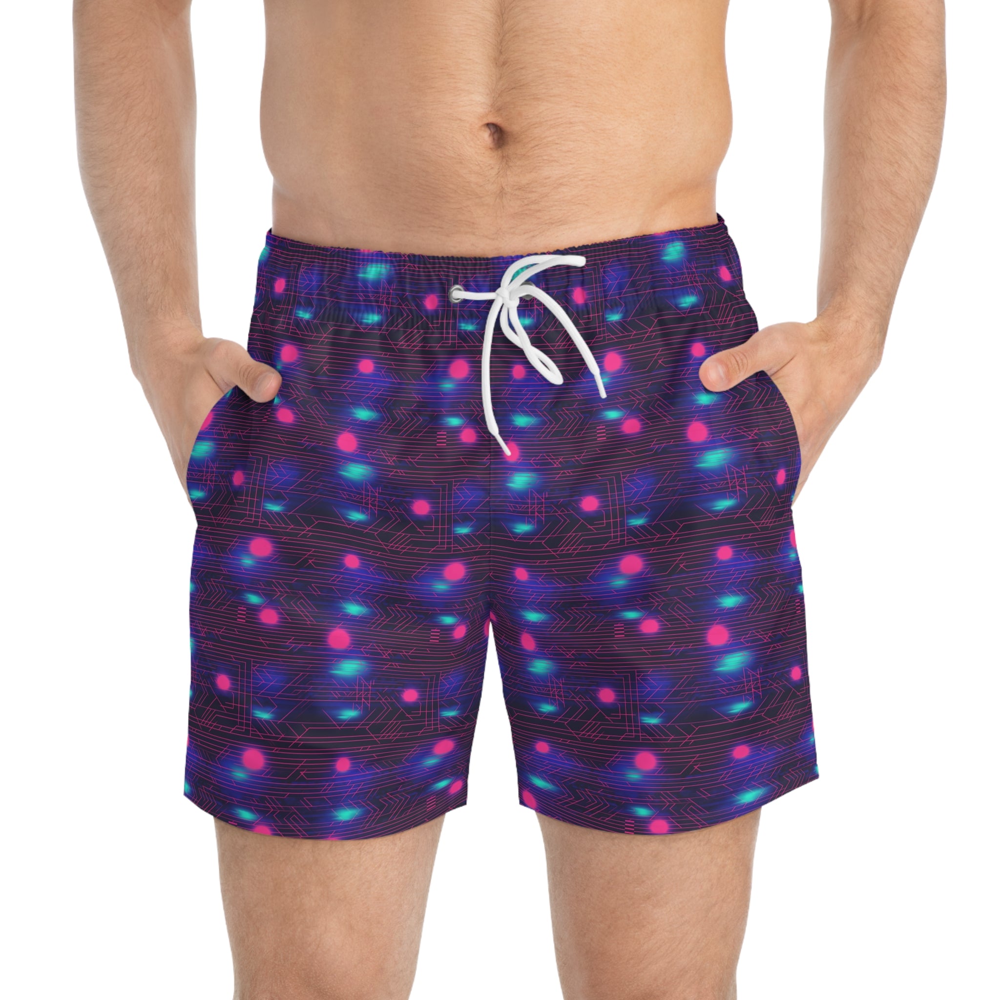Swim Trunks (AOP) - Seamless Neon Designs 02