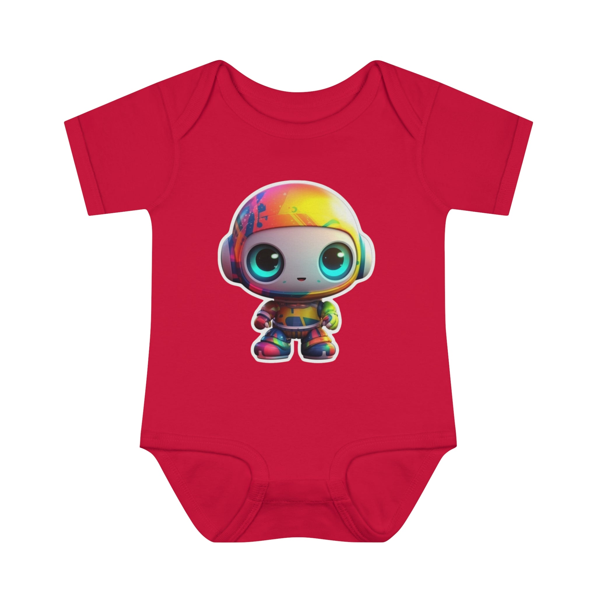Infant Baby Rib Bodysuit - Beep, Robot Pop Art 02