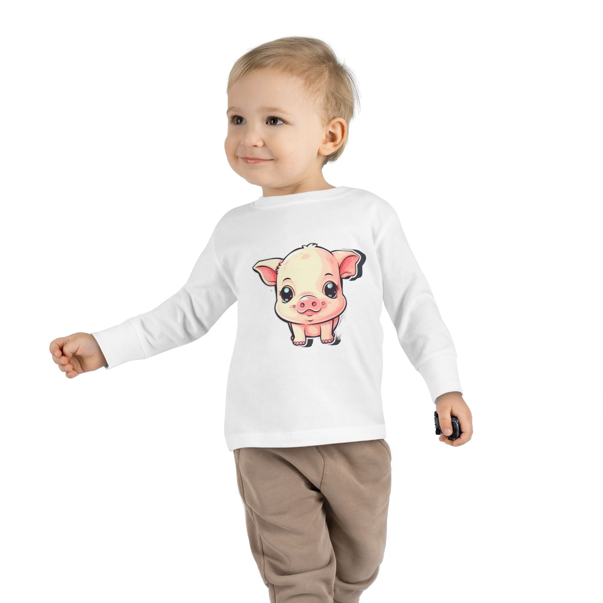 Toddler Long Sleeve Tee - Pig Piglet