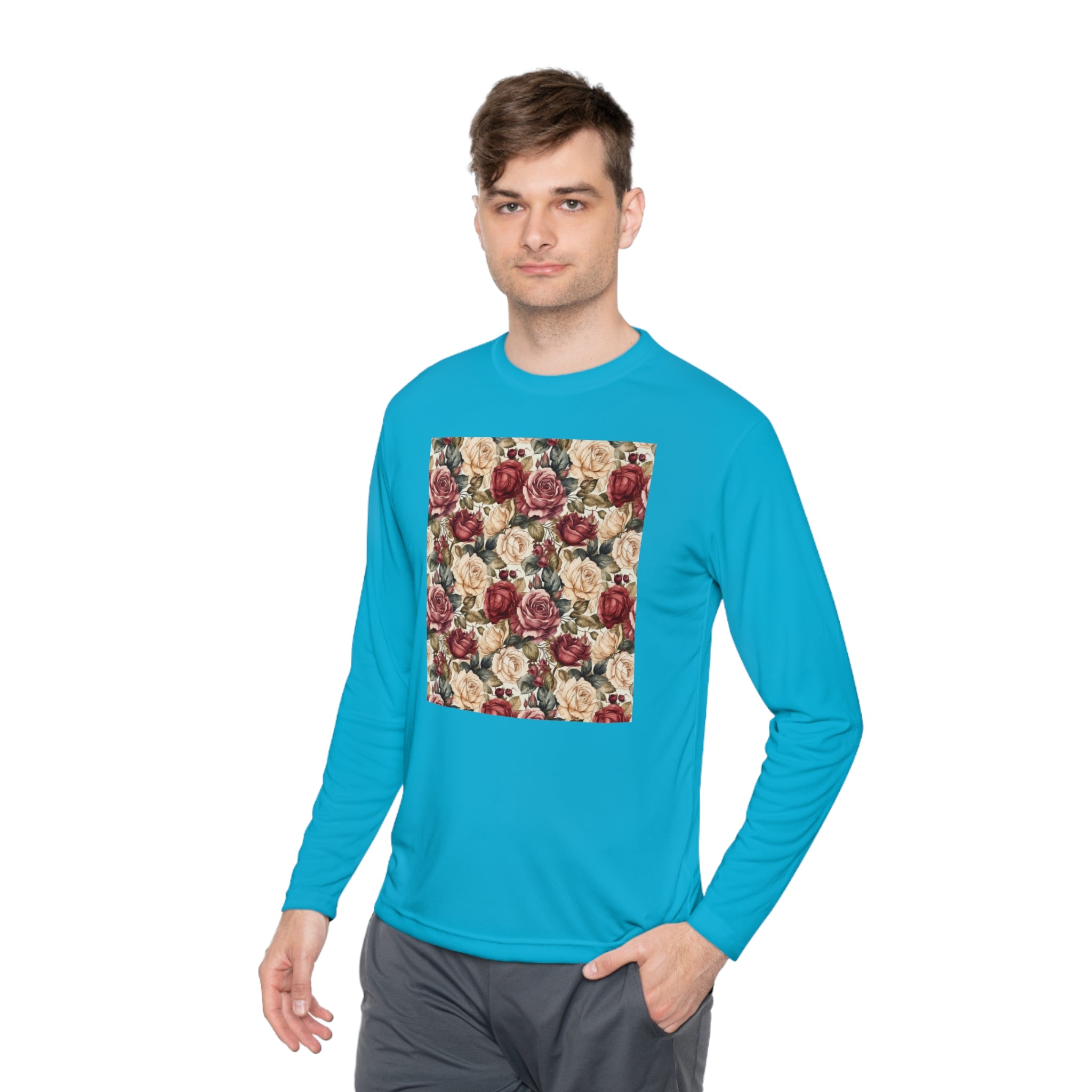 Unisex Lightweight Long Sleeve Tee (AOP) - Abstract Designs 14