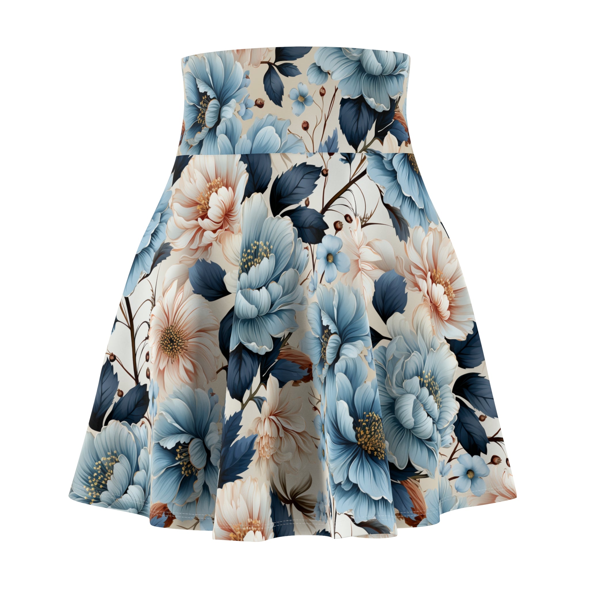 Women's Skater Skirt (AOP) - Seamless Watercolor Designs 01
