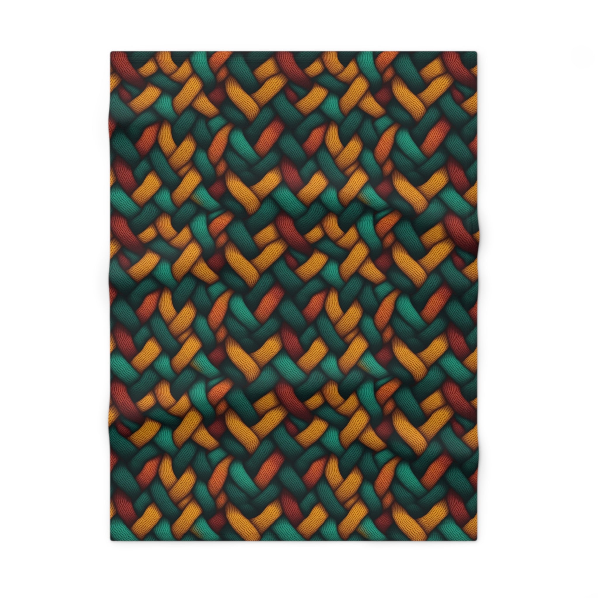 Soft Fleece Baby Blanket (AOP) - Seamless Knit Art 02