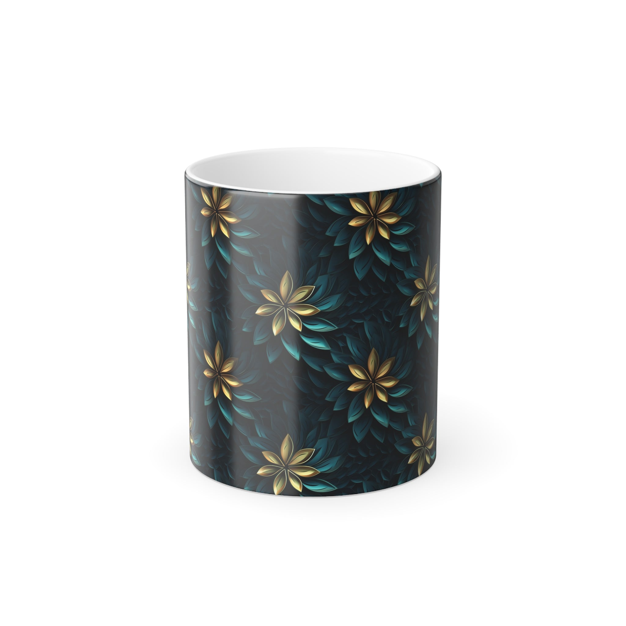 Color-Changing Mug, 11oz — Abstract Flowers