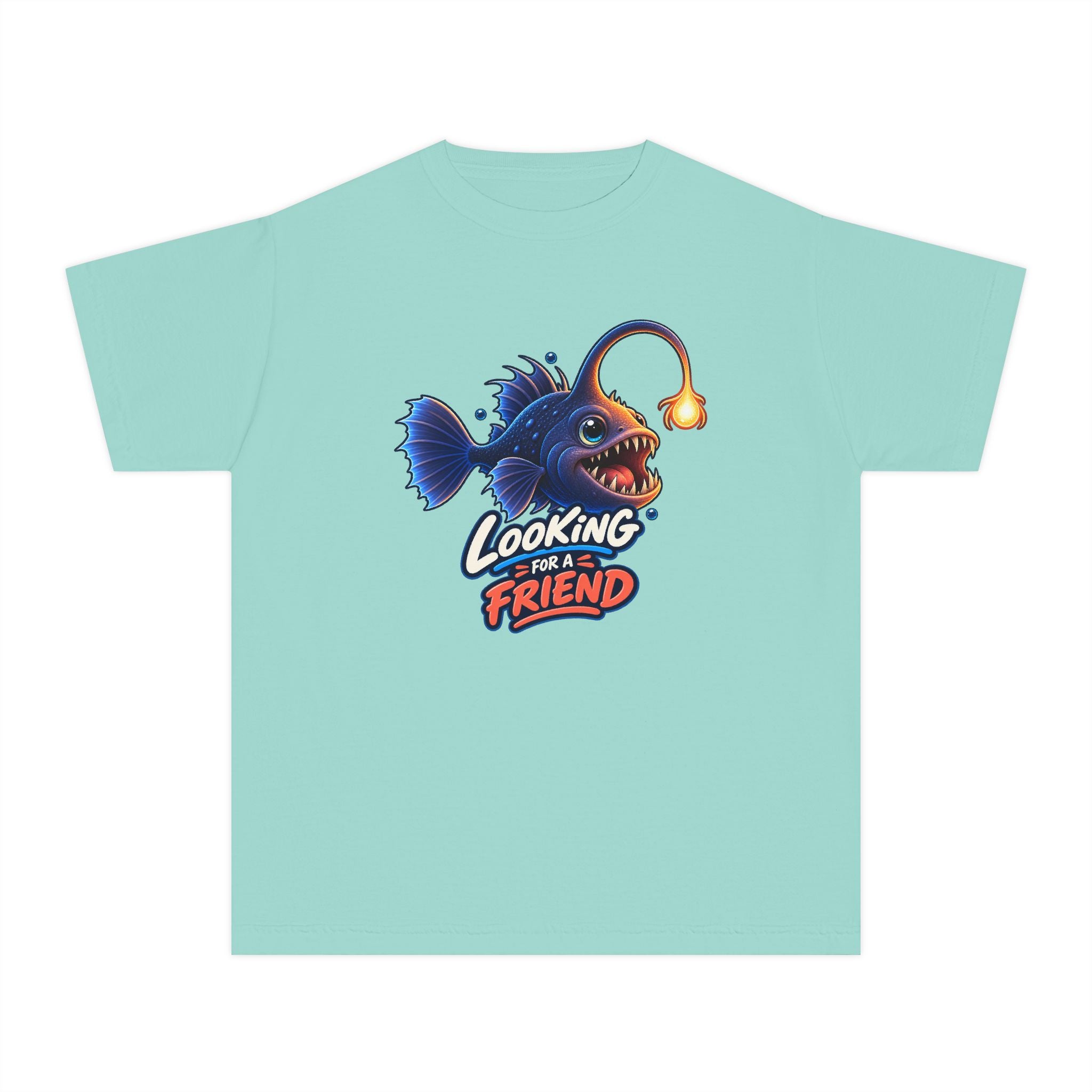 Youth Midweight Cotton Tee - Science collection - Angler Fish looking for a Friend