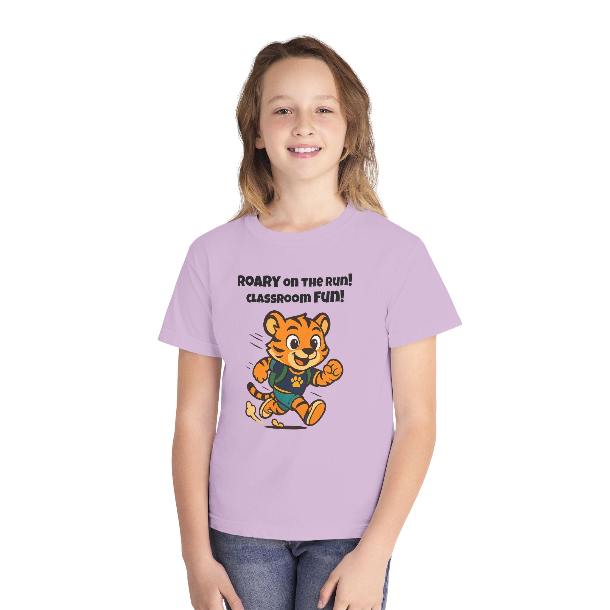 Youth Midweight Cotton Tee - Roary's Dash to School