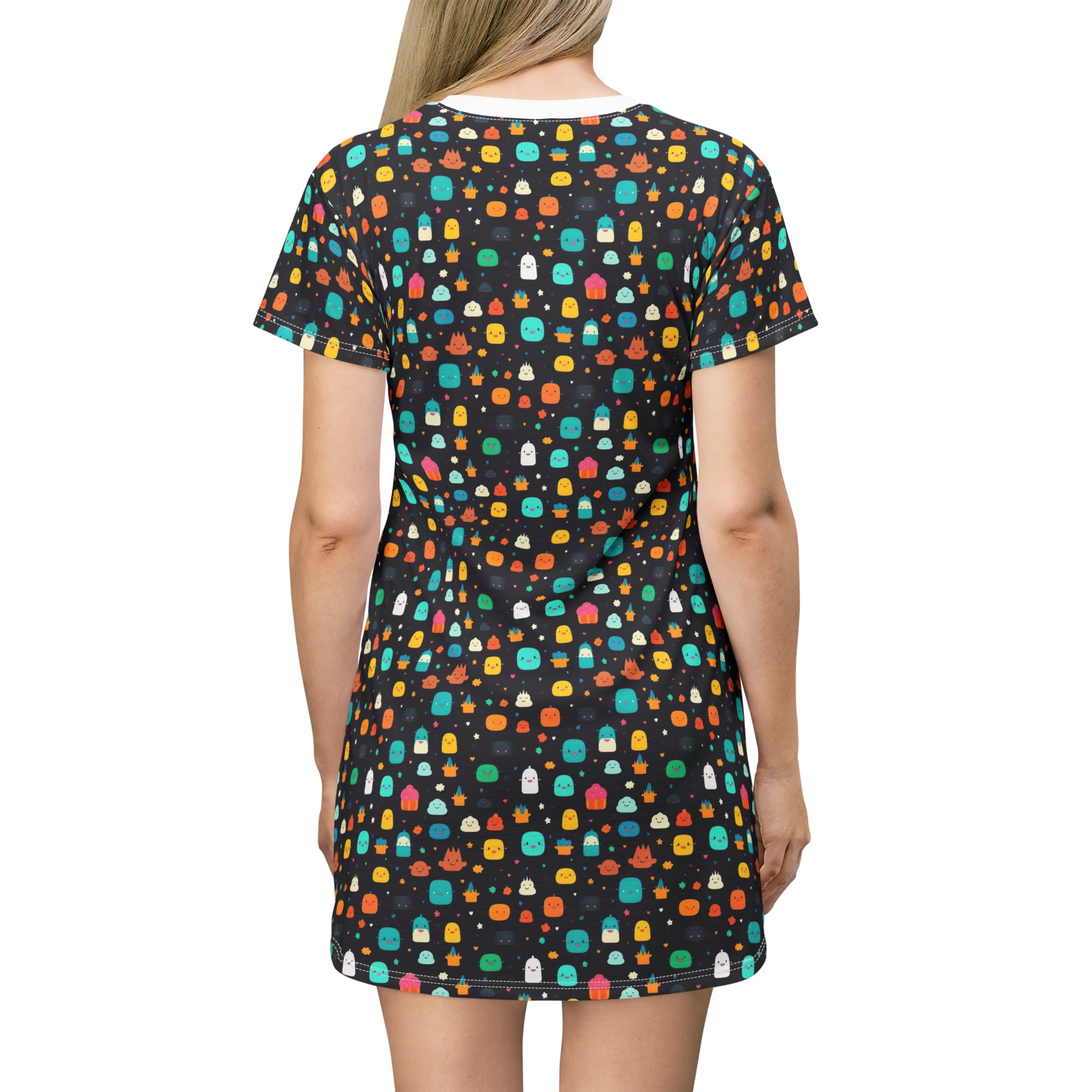 T-Shirt Dress (AOP) - Adorable Seamless Design 10