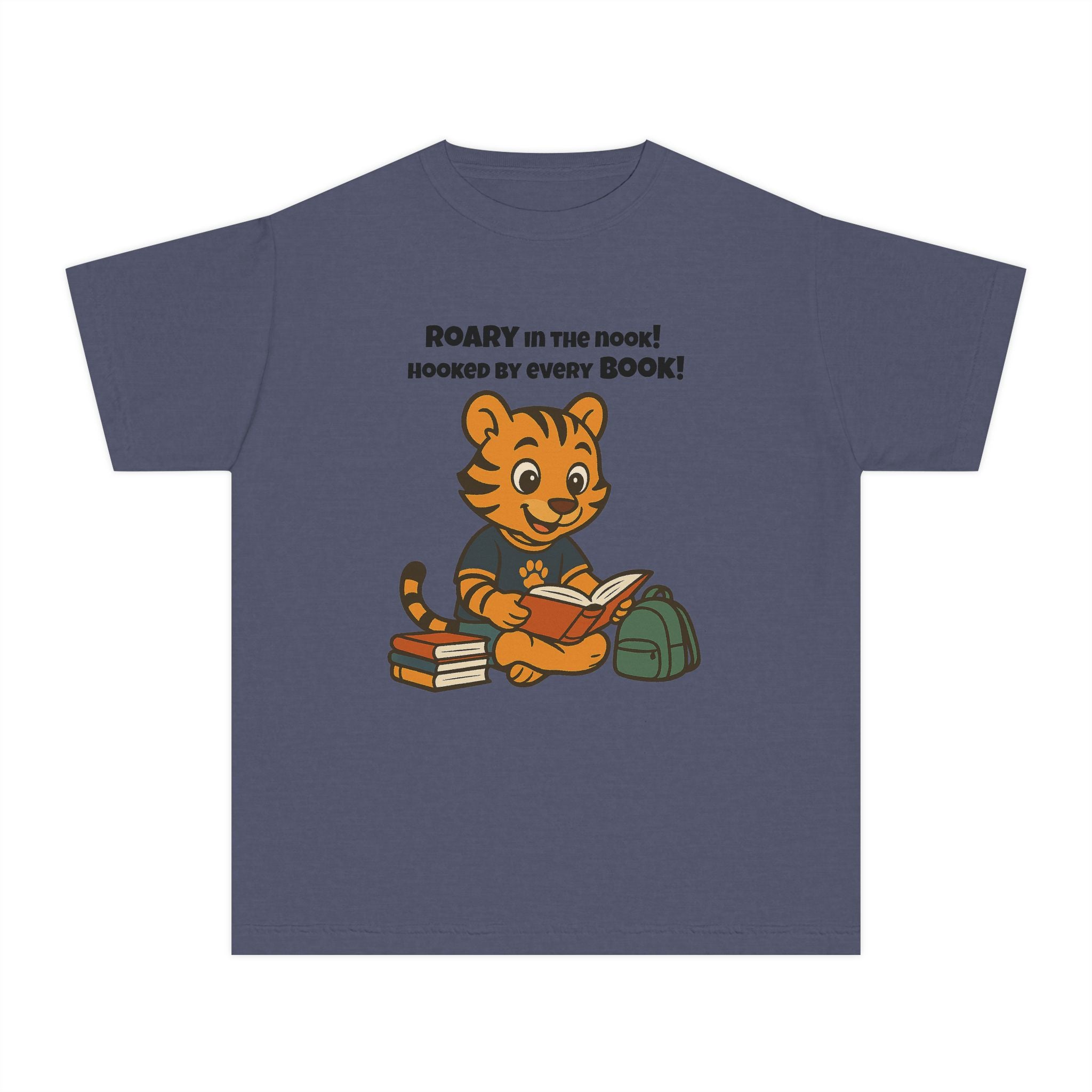 Youth Midweight Cotton Tee - Roary's Adventures in the Library