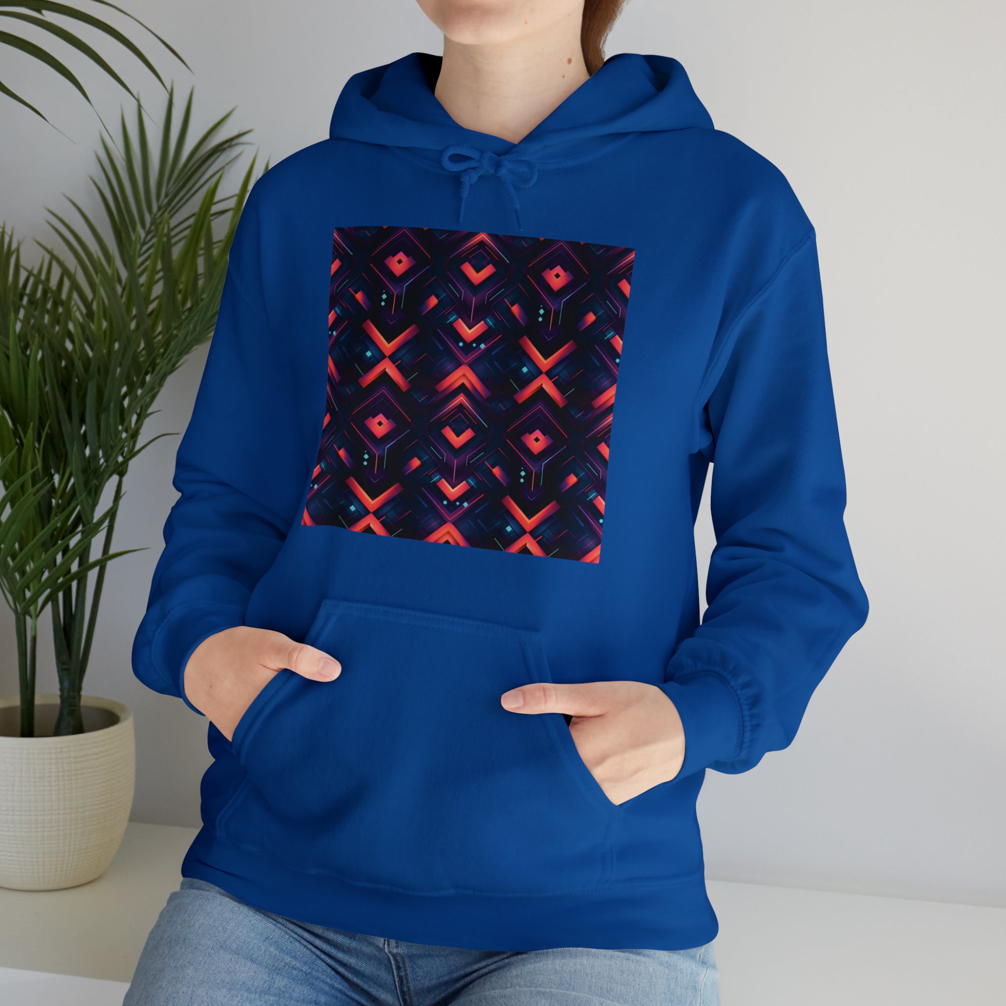 Unisex Heavy Blend™ Hooded Sweatshirt - Abstract Neon Designs 03